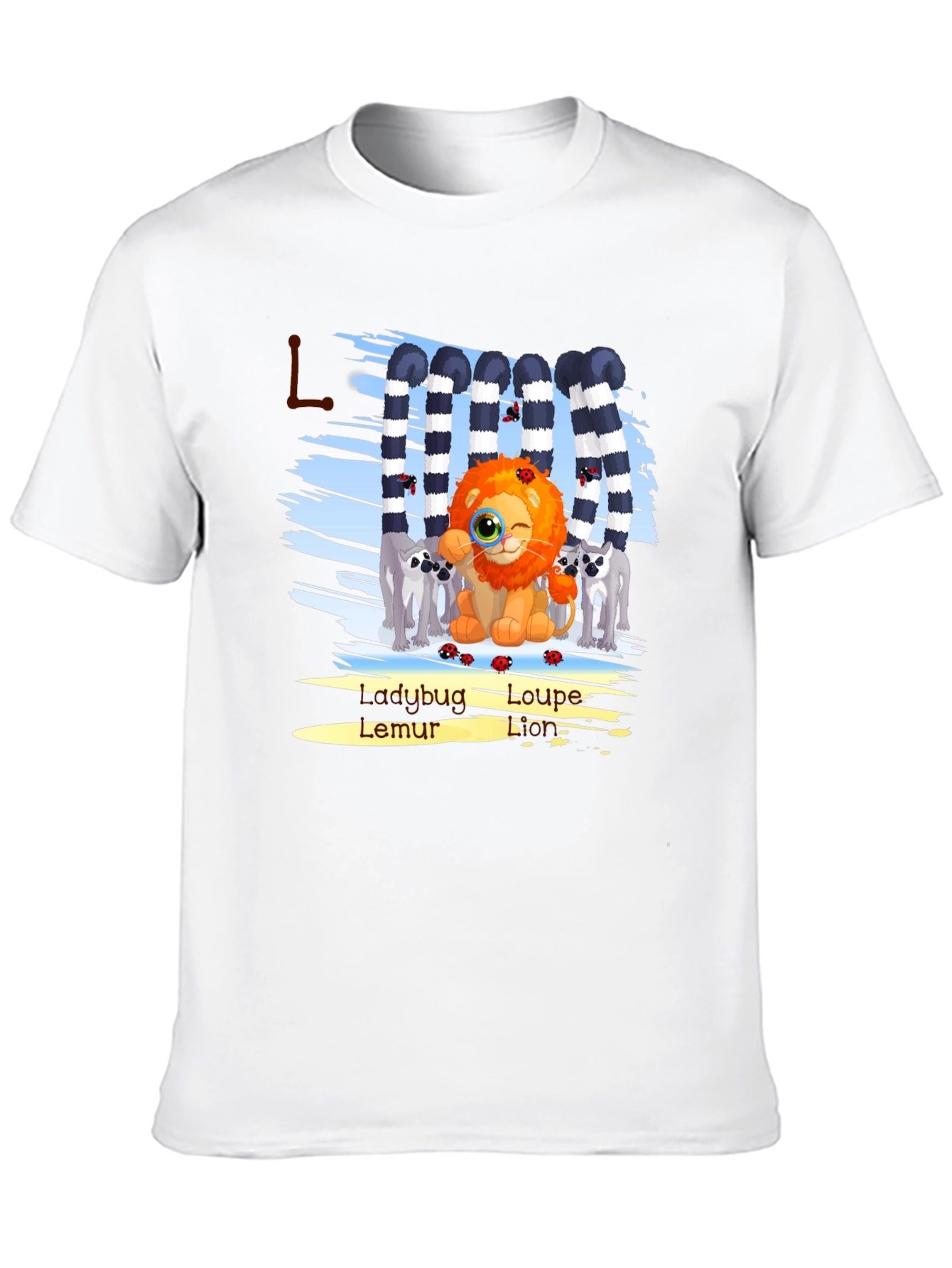 Cartoon Lion Graphic Tee