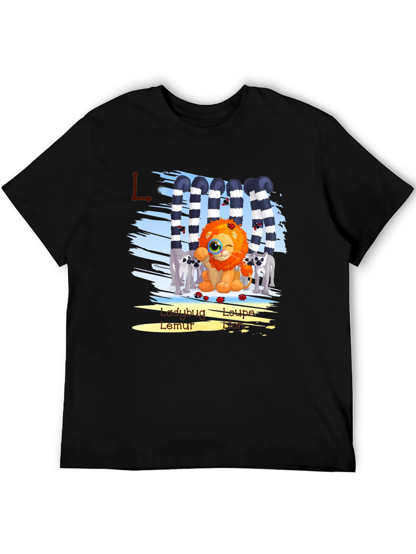 Cartoon Lion Graphic Tee