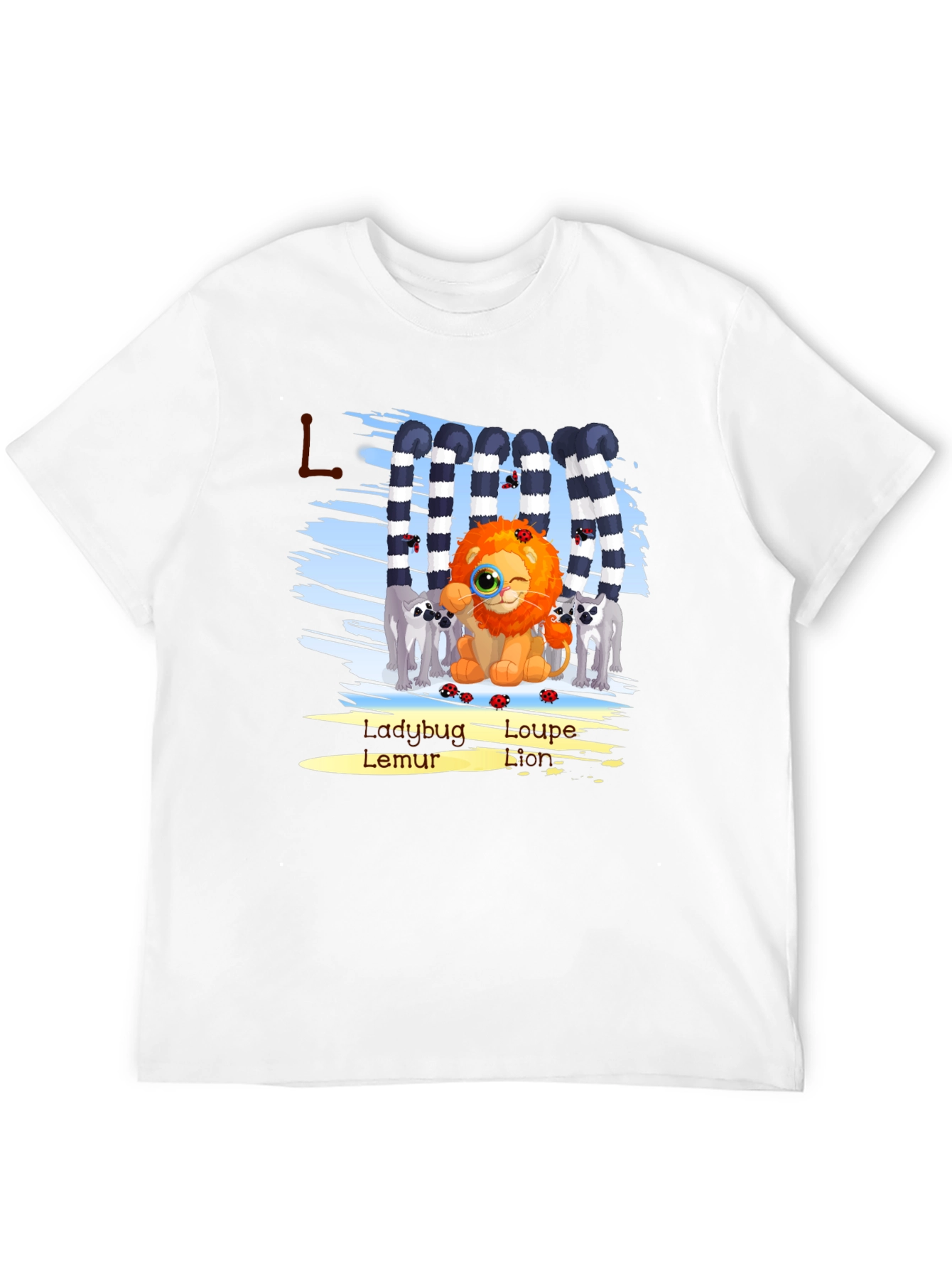 Cartoon Lion Graphic Tee