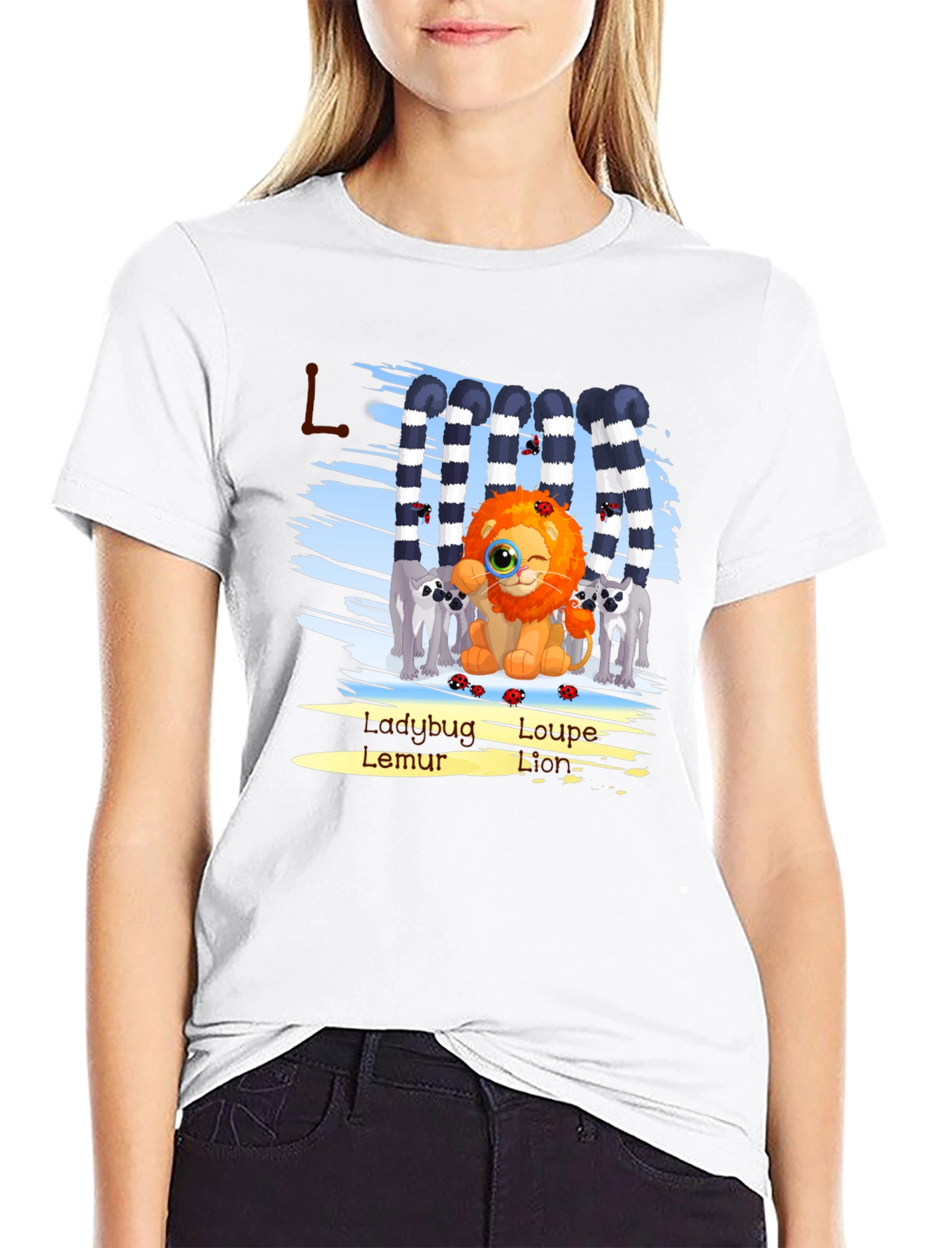 Cartoon Lion Graphic Tee
