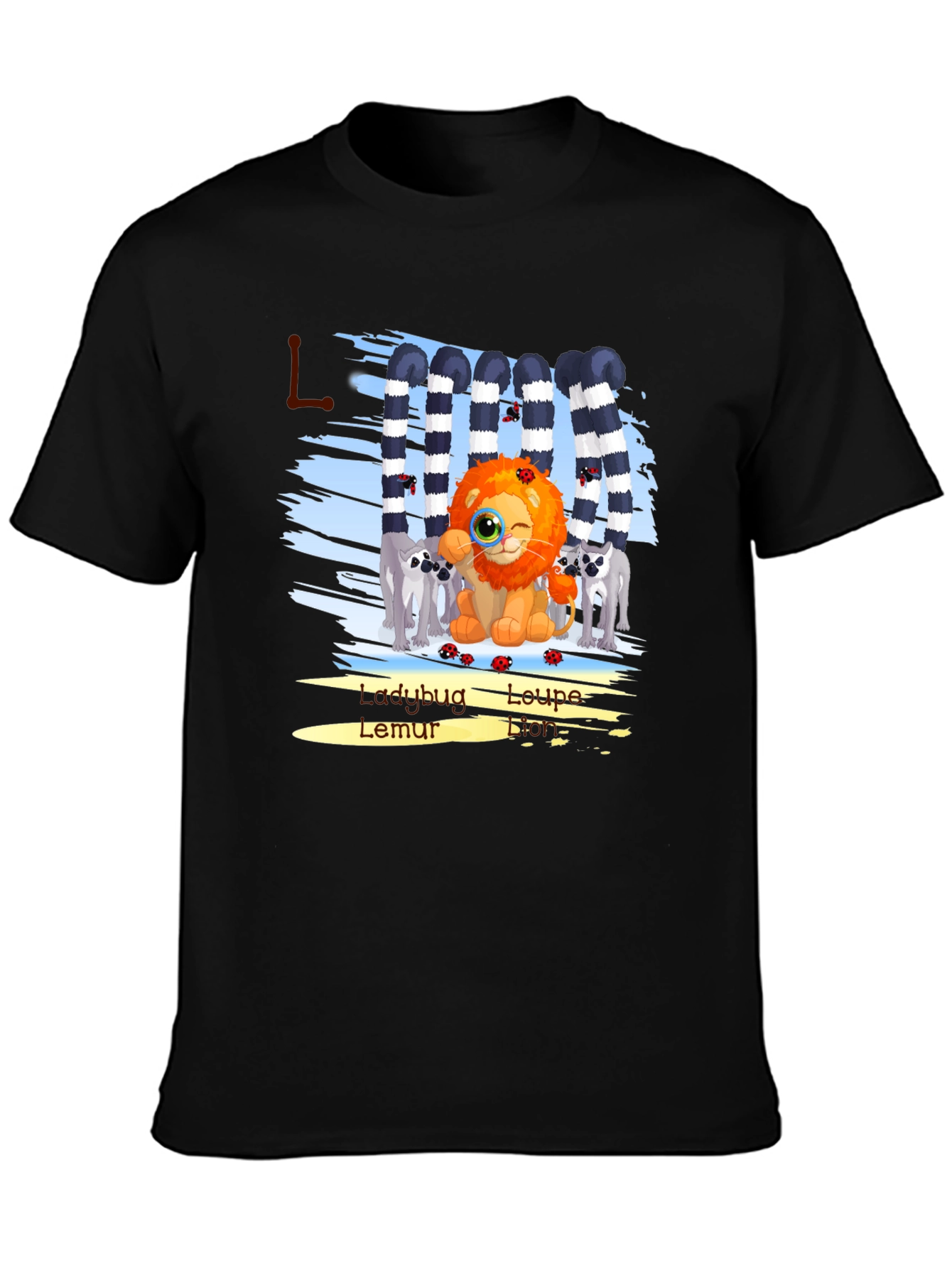 Cartoon Lion Graphic Tee