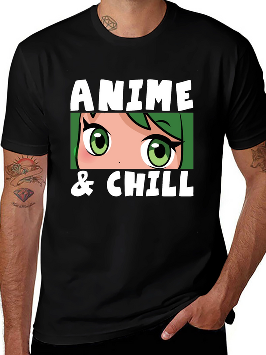 Anime & Chill Black T-Shirt