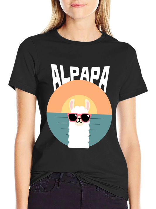 Alpaca Sunset T-Shirt - Cool Graphic Tee