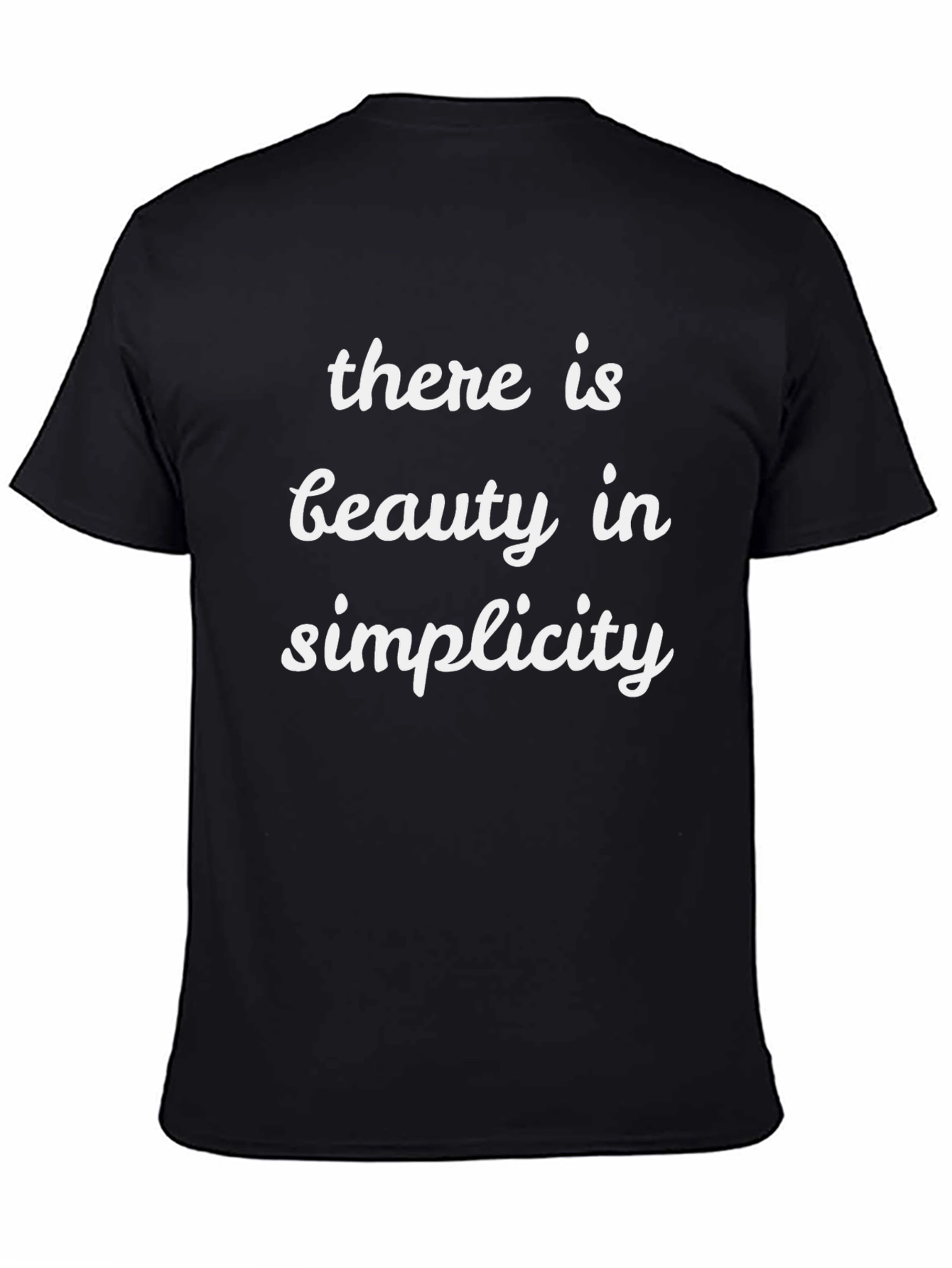 Beauty in Simplicity Black Graphic Tee