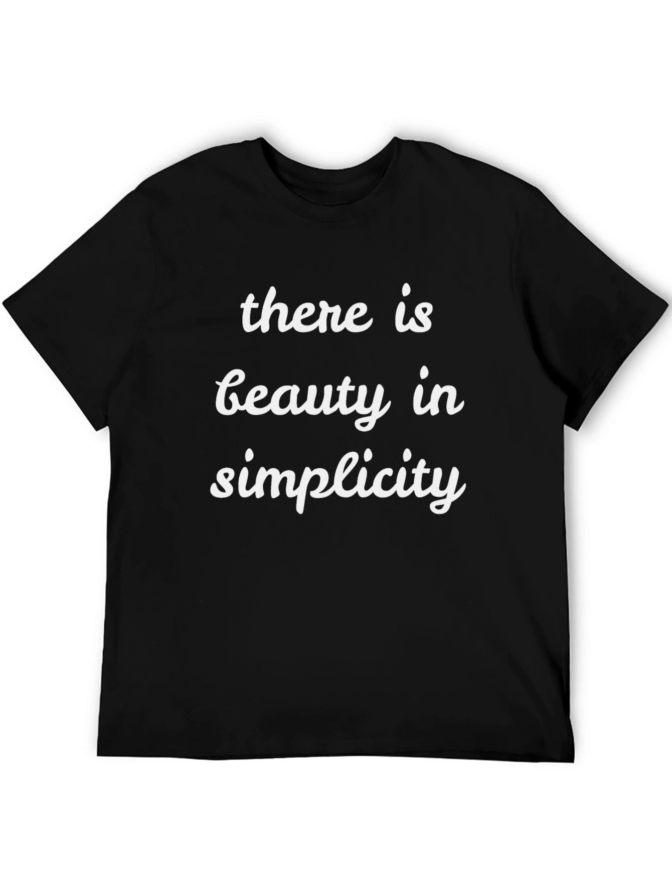 Beauty in Simplicity Black Graphic Tee