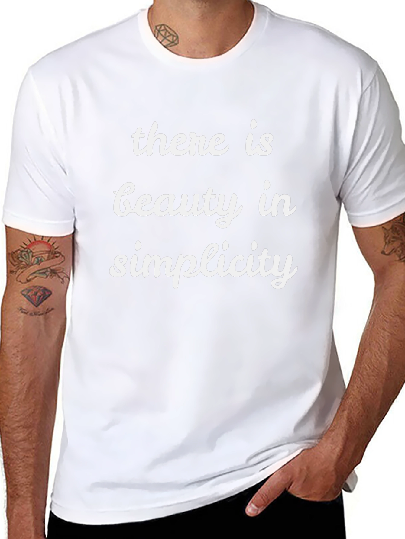 Beauty in Simplicity Black Graphic Tee