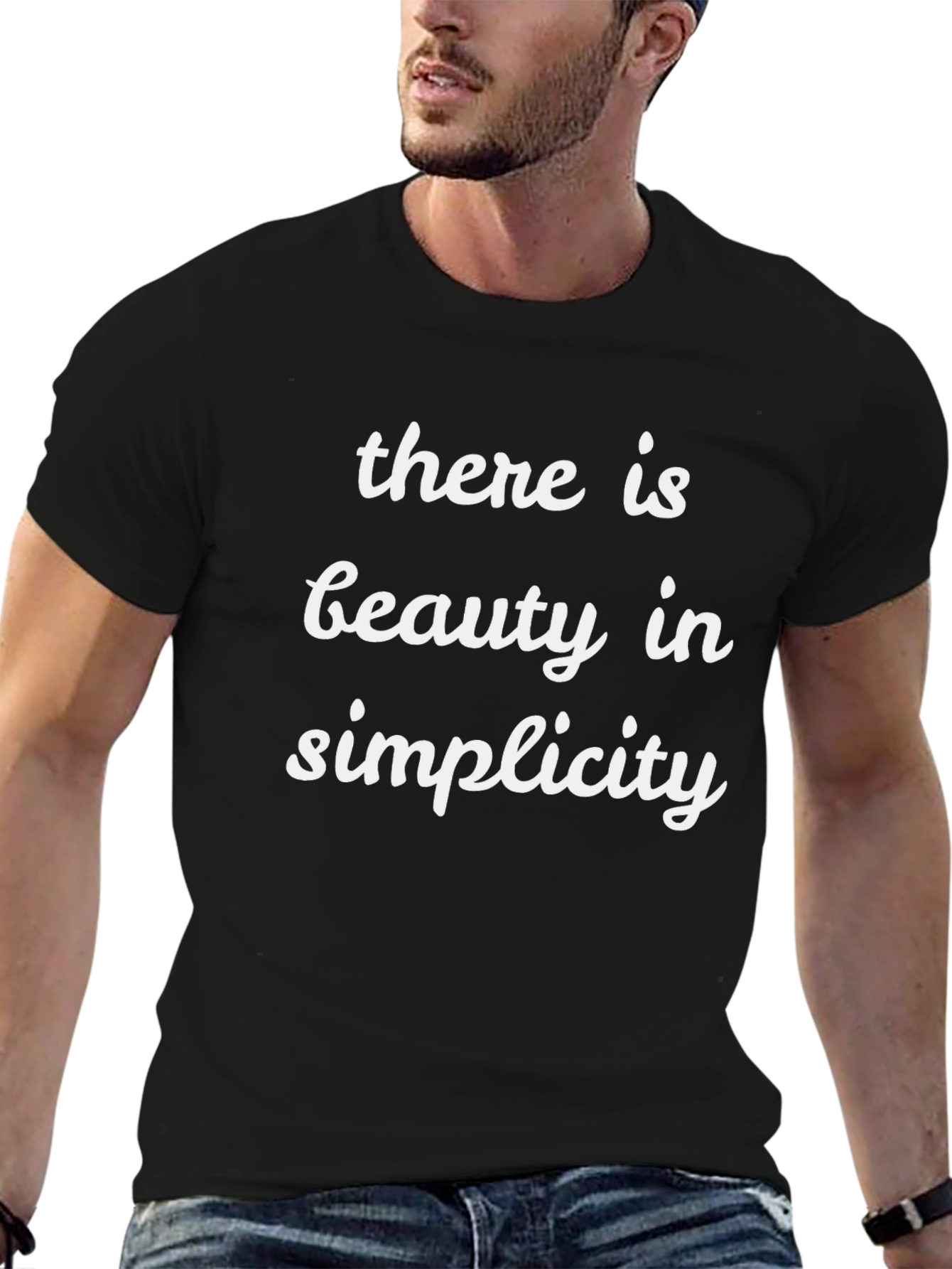 Beauty in Simplicity Black Graphic Tee
