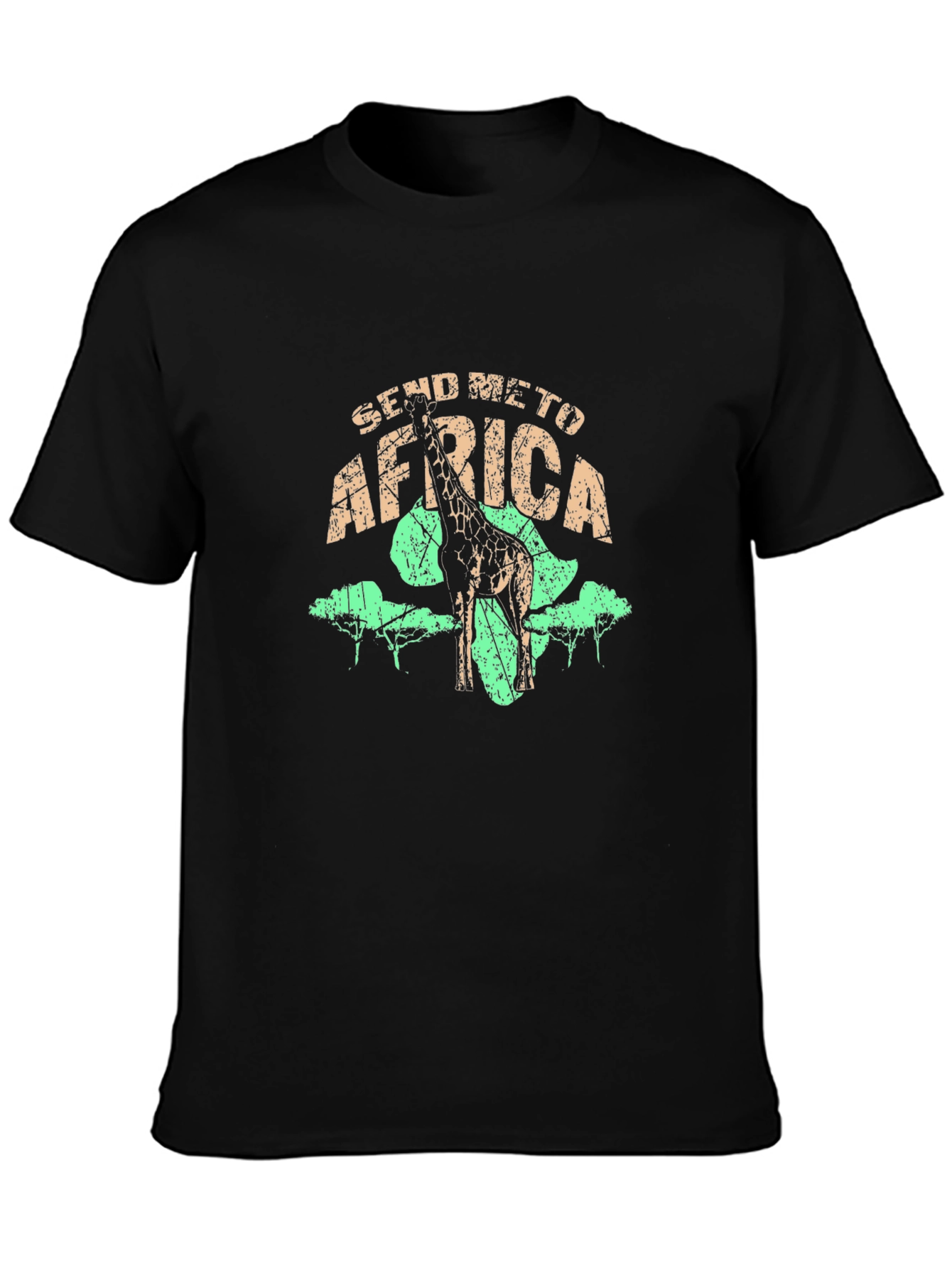Send Me To Africa Giraffe Graphic T-Shirt