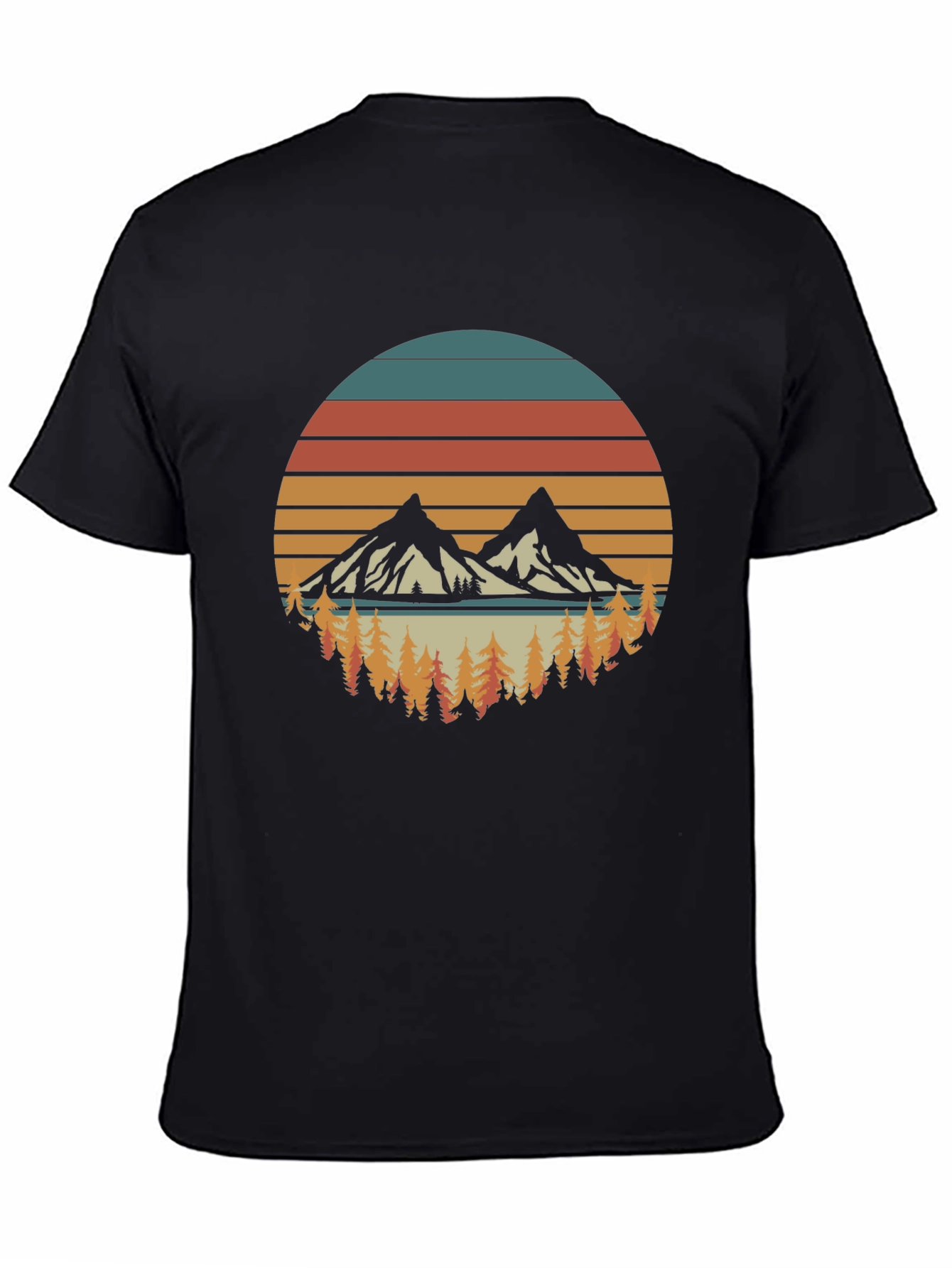 Retro Mountain Sunset Graphic T-Shirt