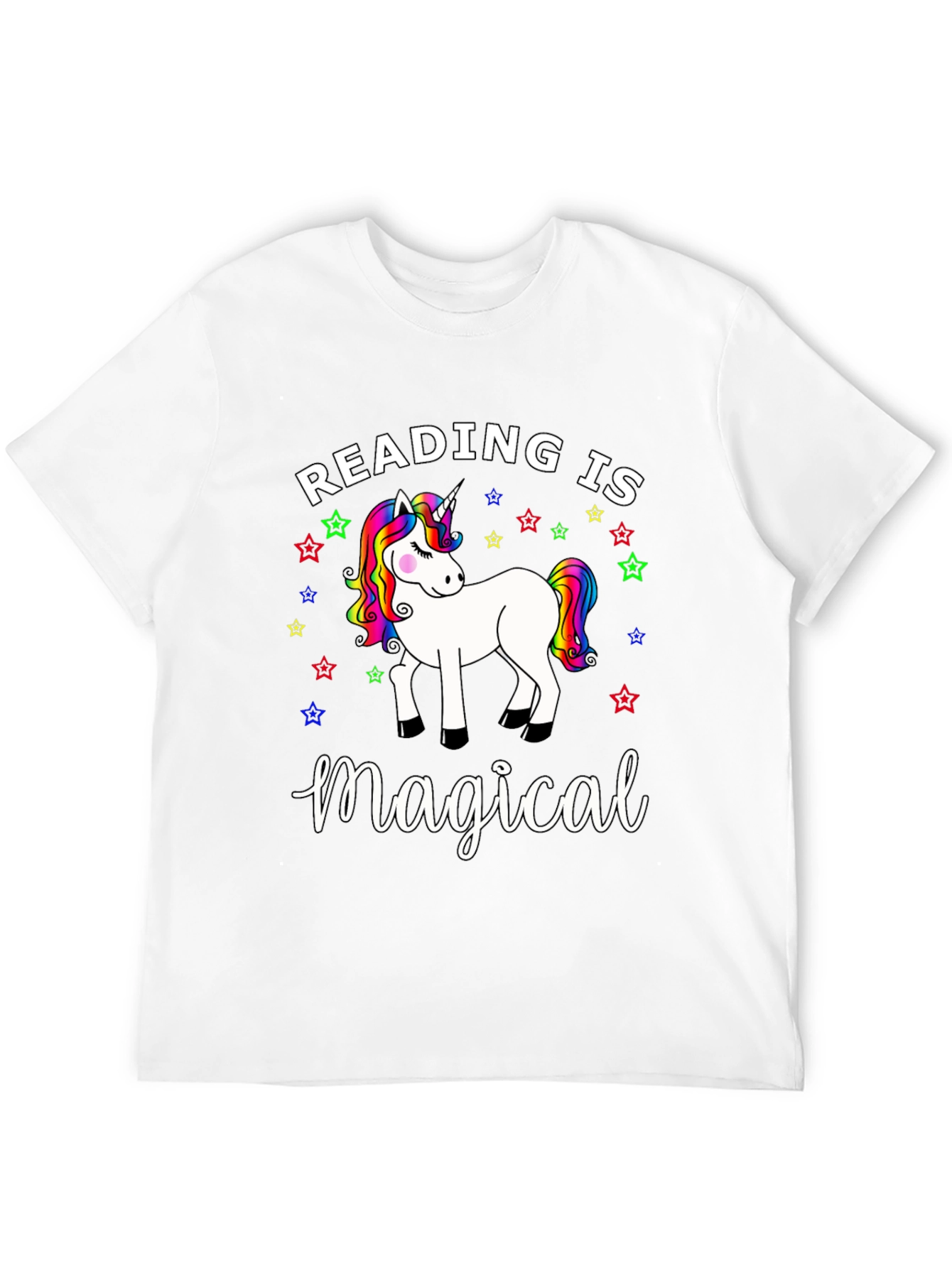 Reading Is Magical Unicorn Graphic Tee
