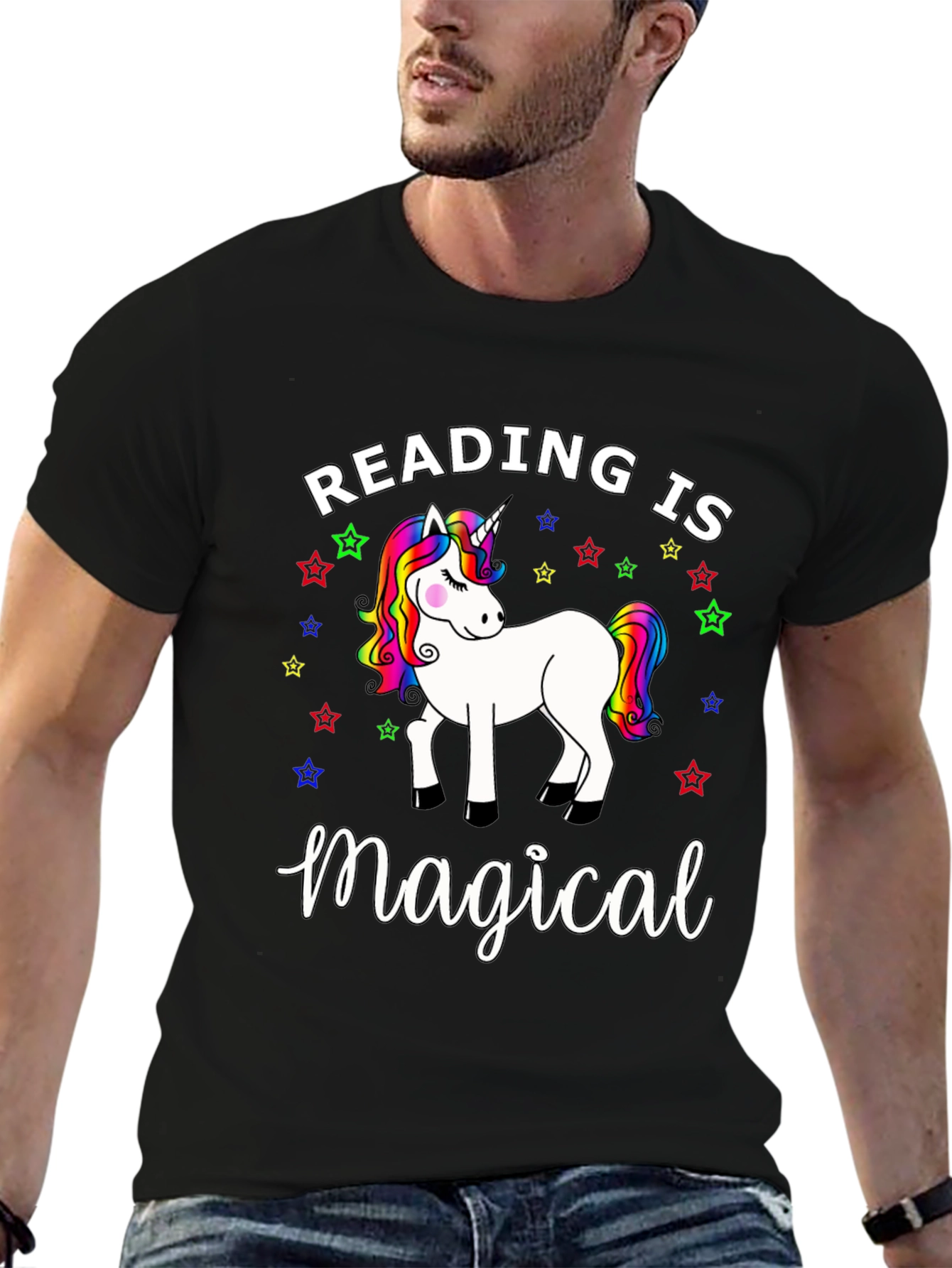 Reading Is Magical Unicorn Graphic Tee