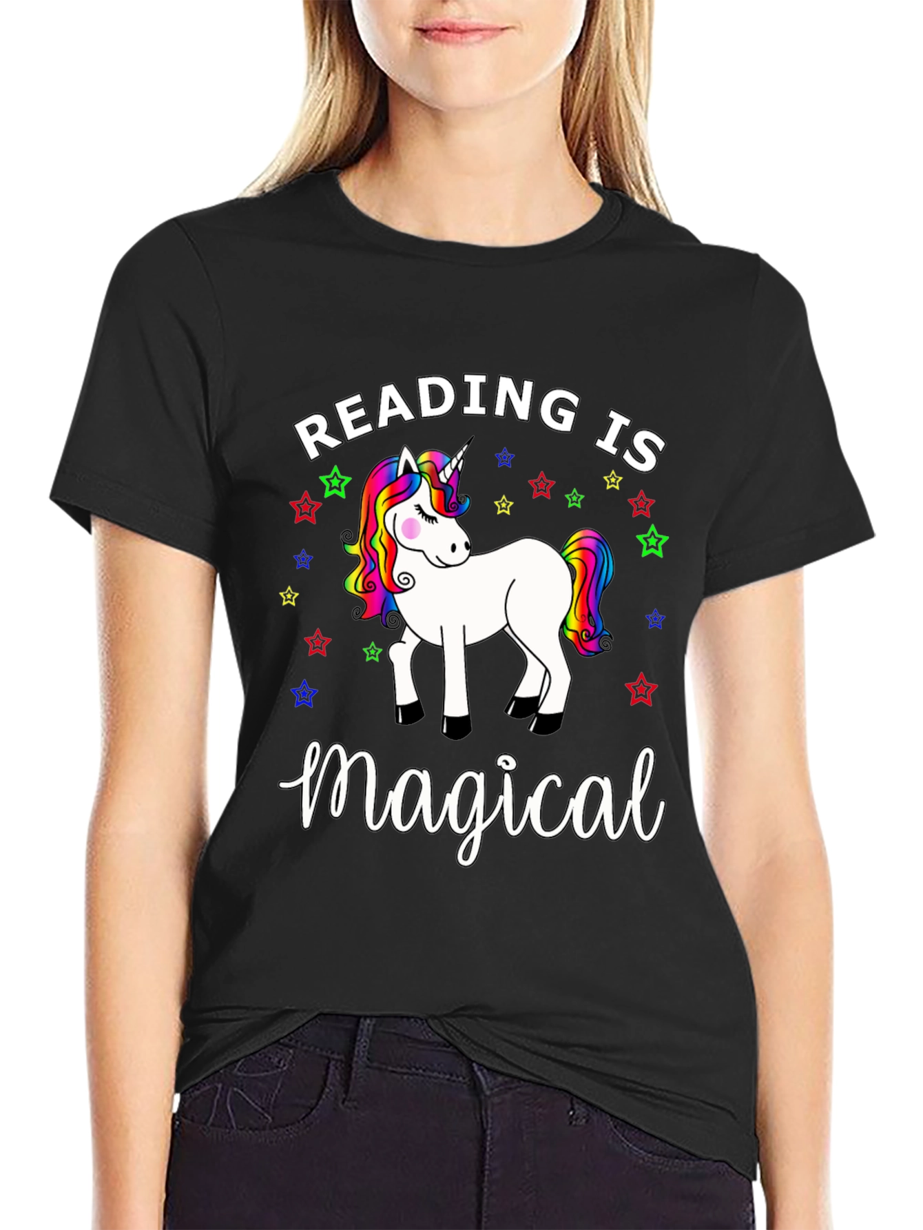 Reading Is Magical Unicorn Graphic Tee