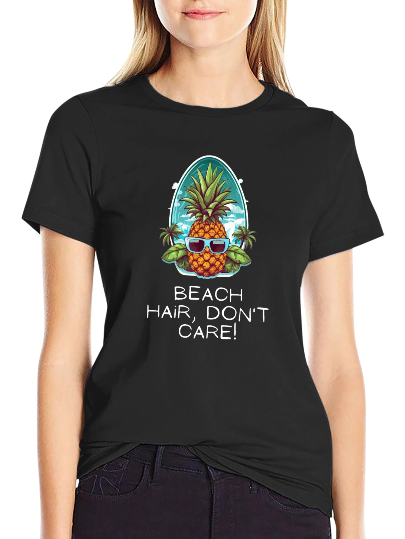 Beach Hair Dont Care Pineapple T-Shirt