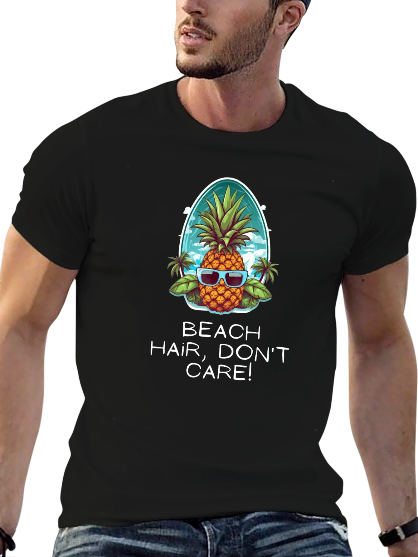Beach Hair Dont Care Pineapple T-Shirt