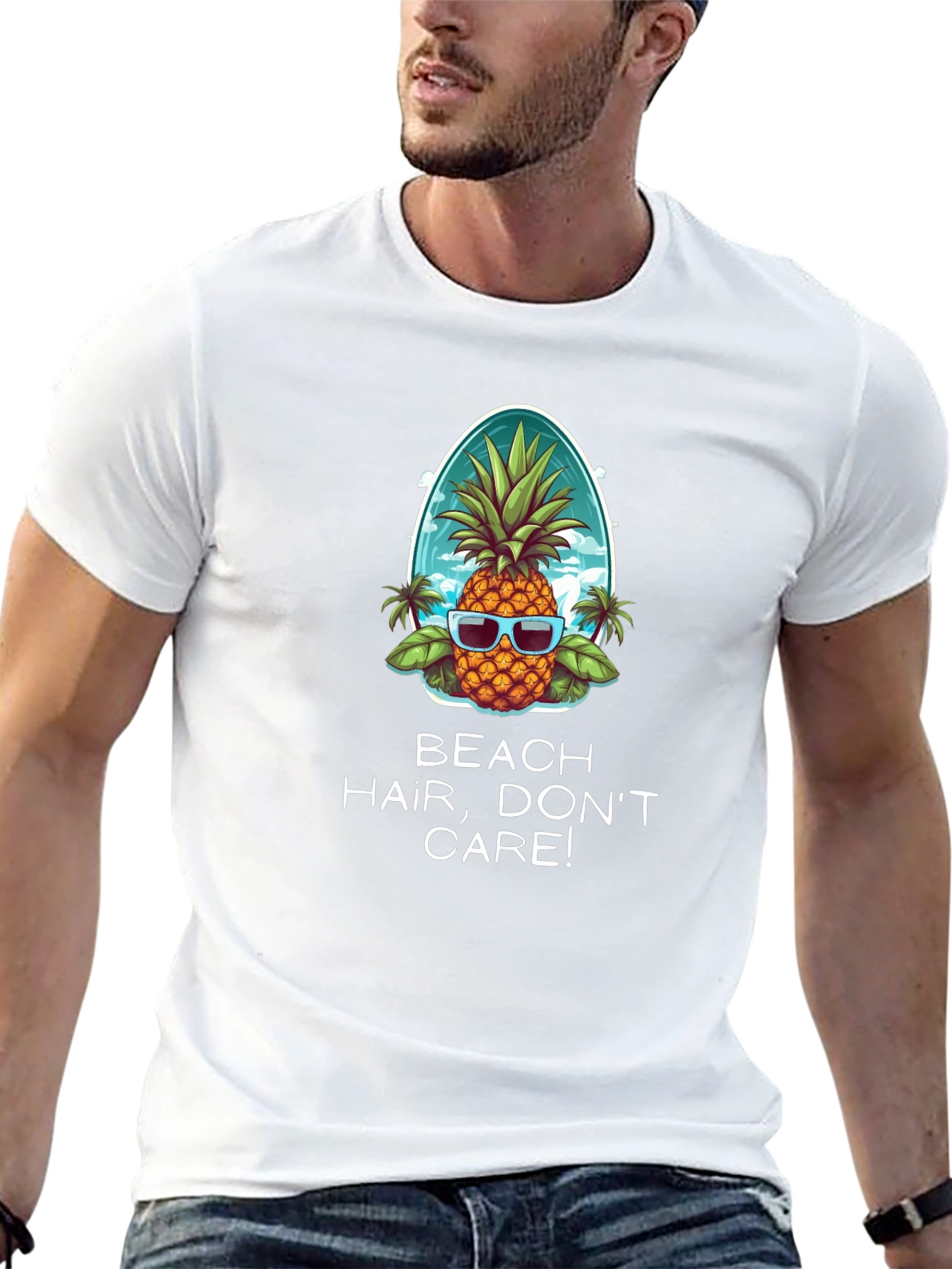 Beach Hair Dont Care Pineapple T-Shirt