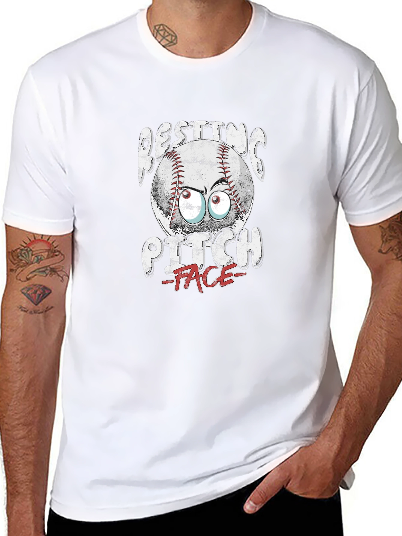Resting Pitch Face Baseball T-Shirt