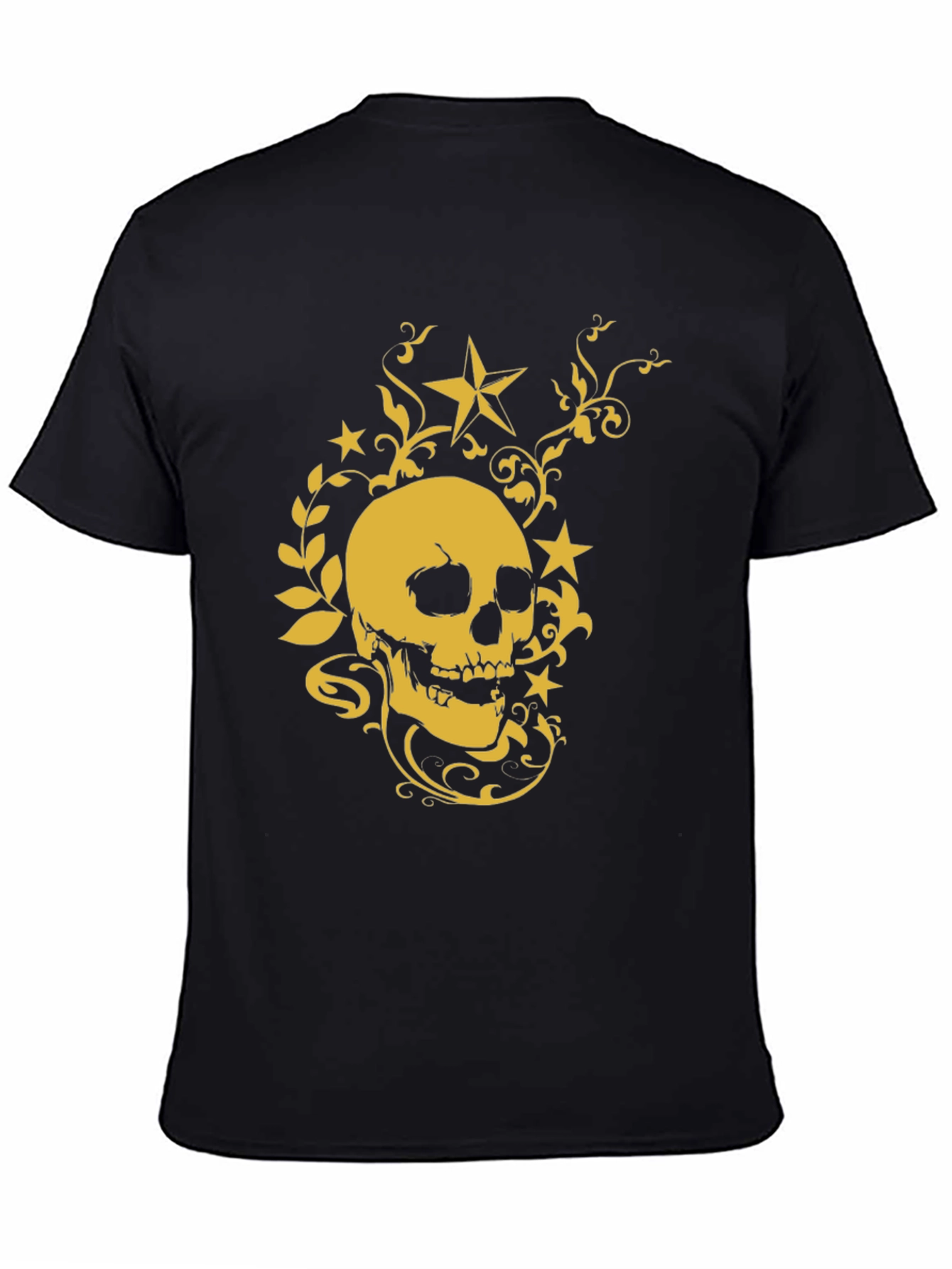 Skull & Star Graphic Tee - Stylish Black T-Shirt