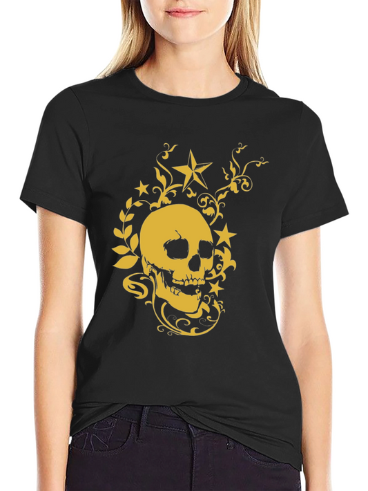 Skull & Star Graphic Tee - Stylish Black T-Shirt