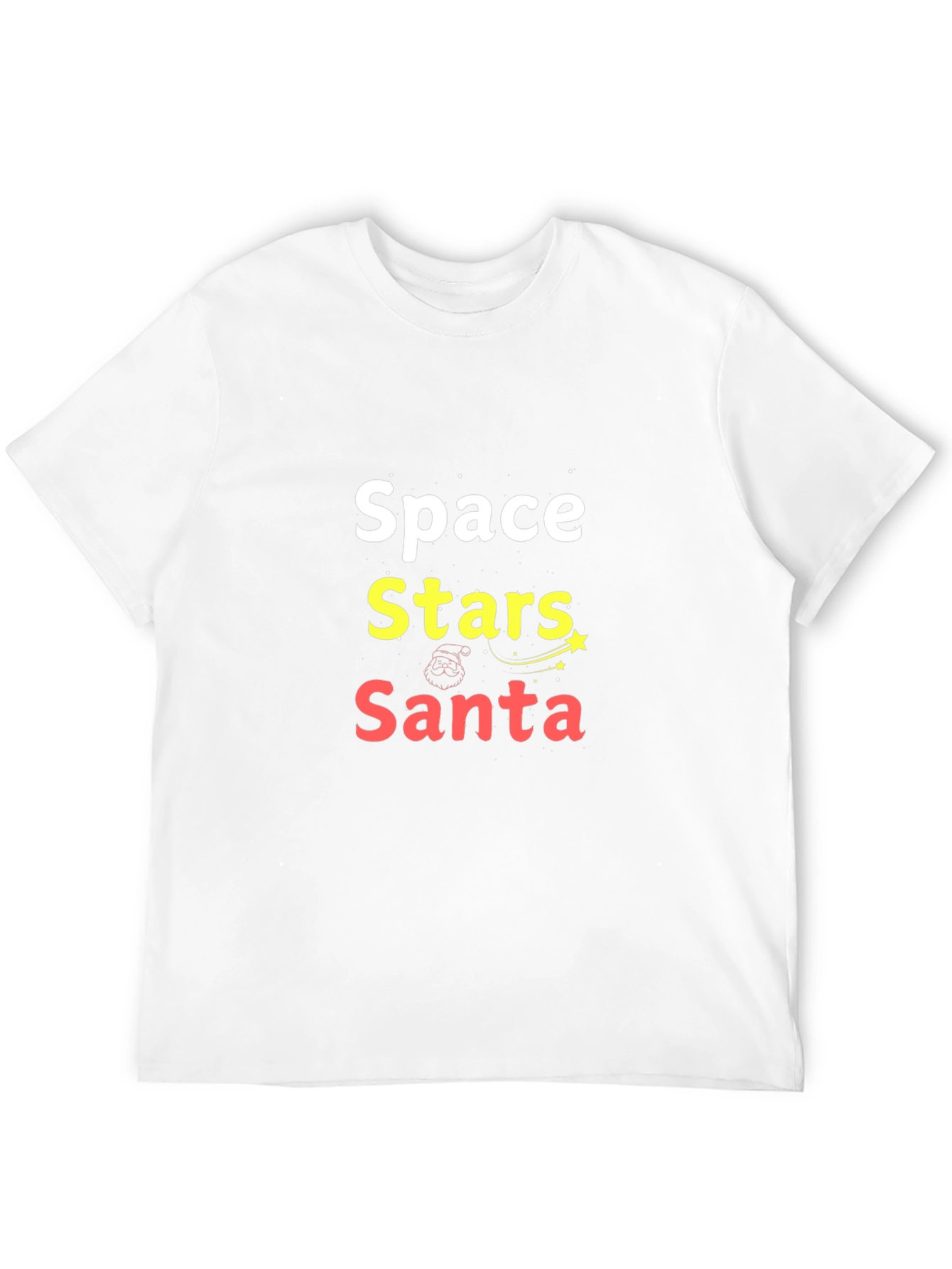 Space Stars Santa Graphic Tee - Holiday Fun