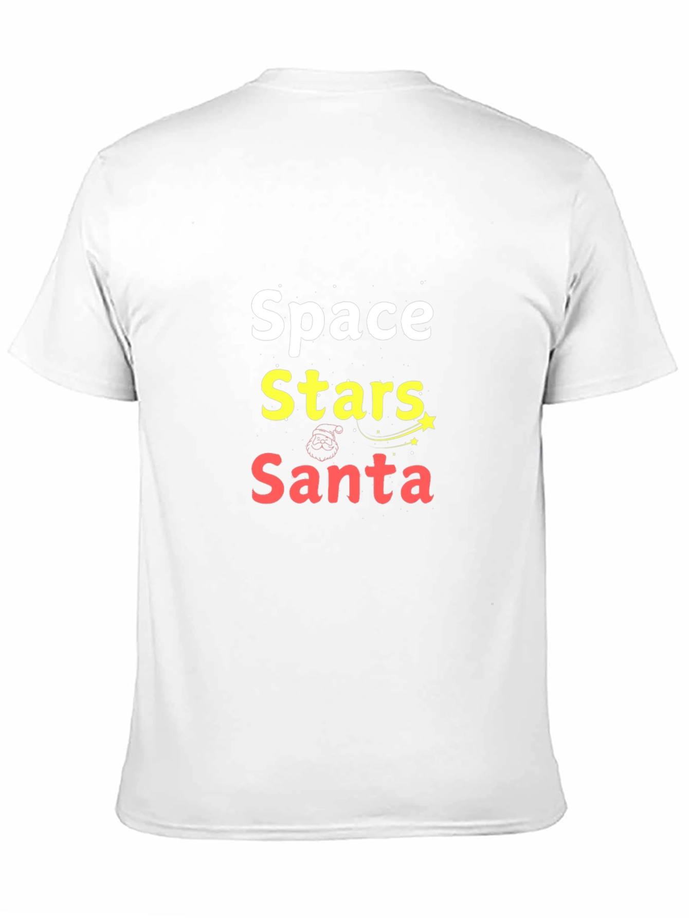Space Stars Santa Graphic Tee - Holiday Fun