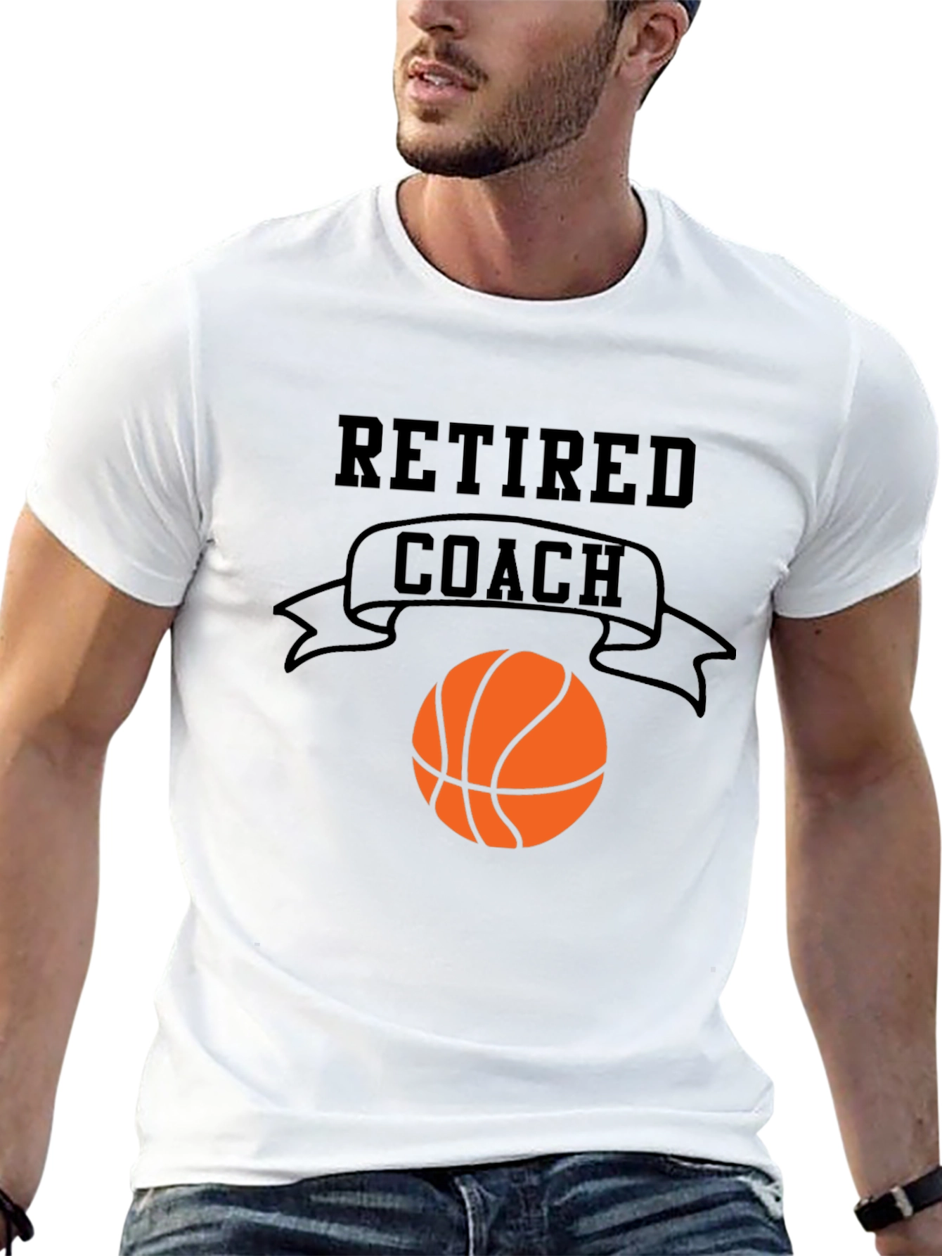 Retired Coach Basketball Graphic T-Shirt