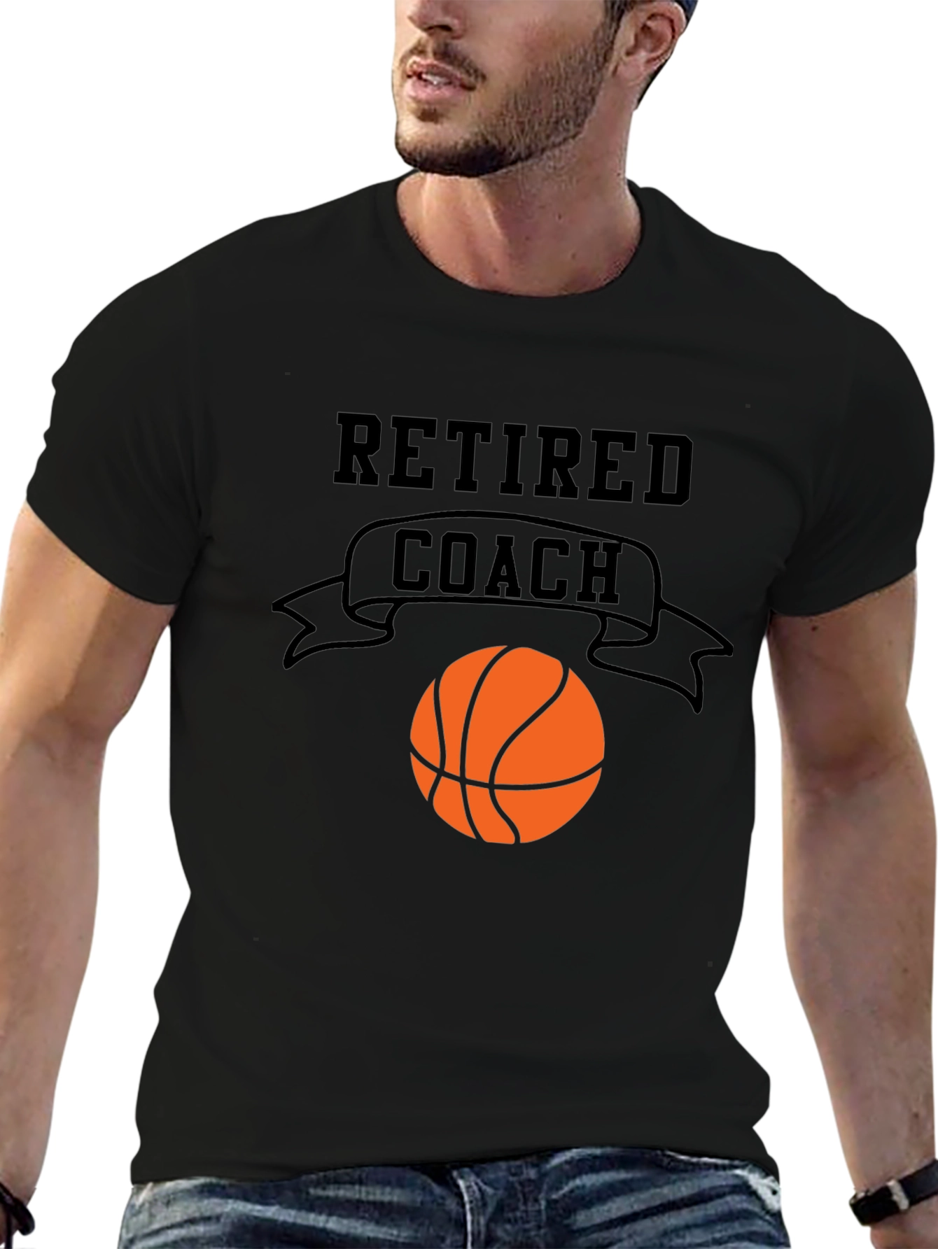 Retired Coach Basketball Graphic T-Shirt