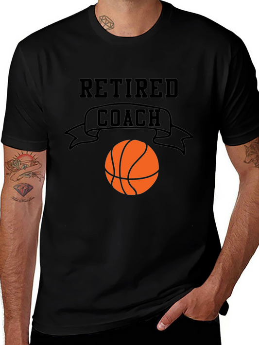 Retired Coach Basketball Graphic T-Shirt