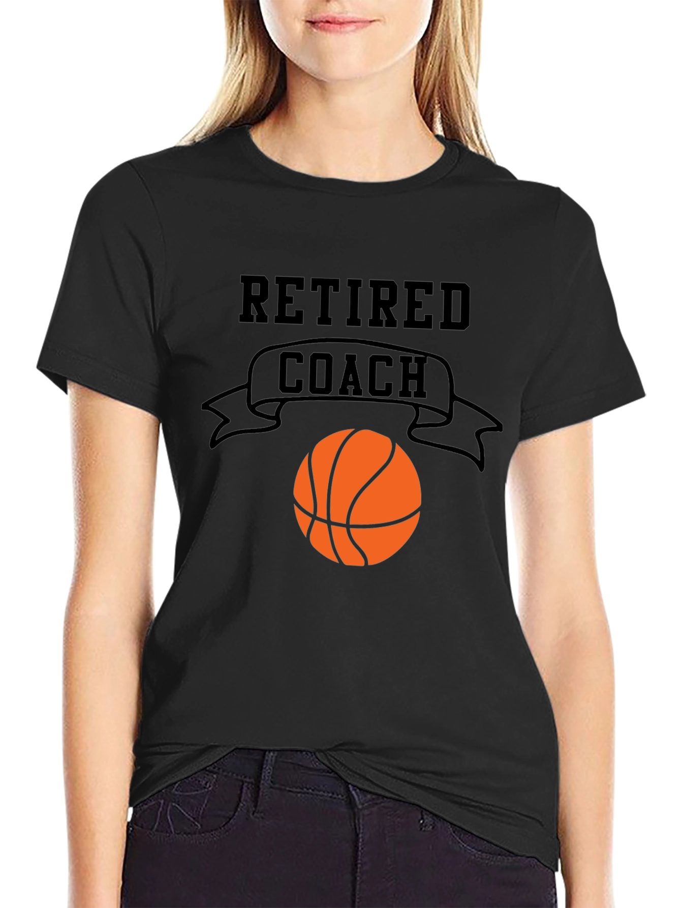 Retired Coach Basketball Graphic T-Shirt
