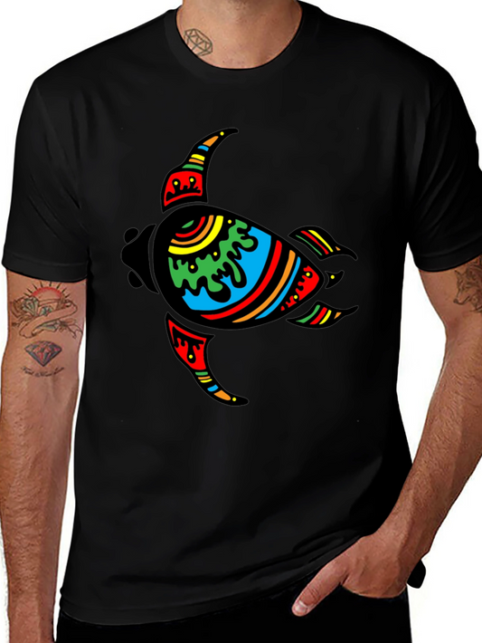 Turtle Graphic Black T-Shirt