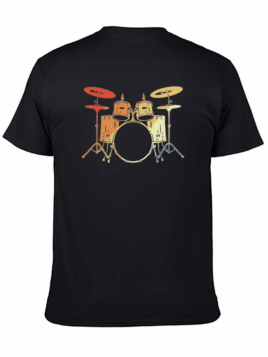 Vintage Drum Set Graphic Tee - Musician T-Shirt