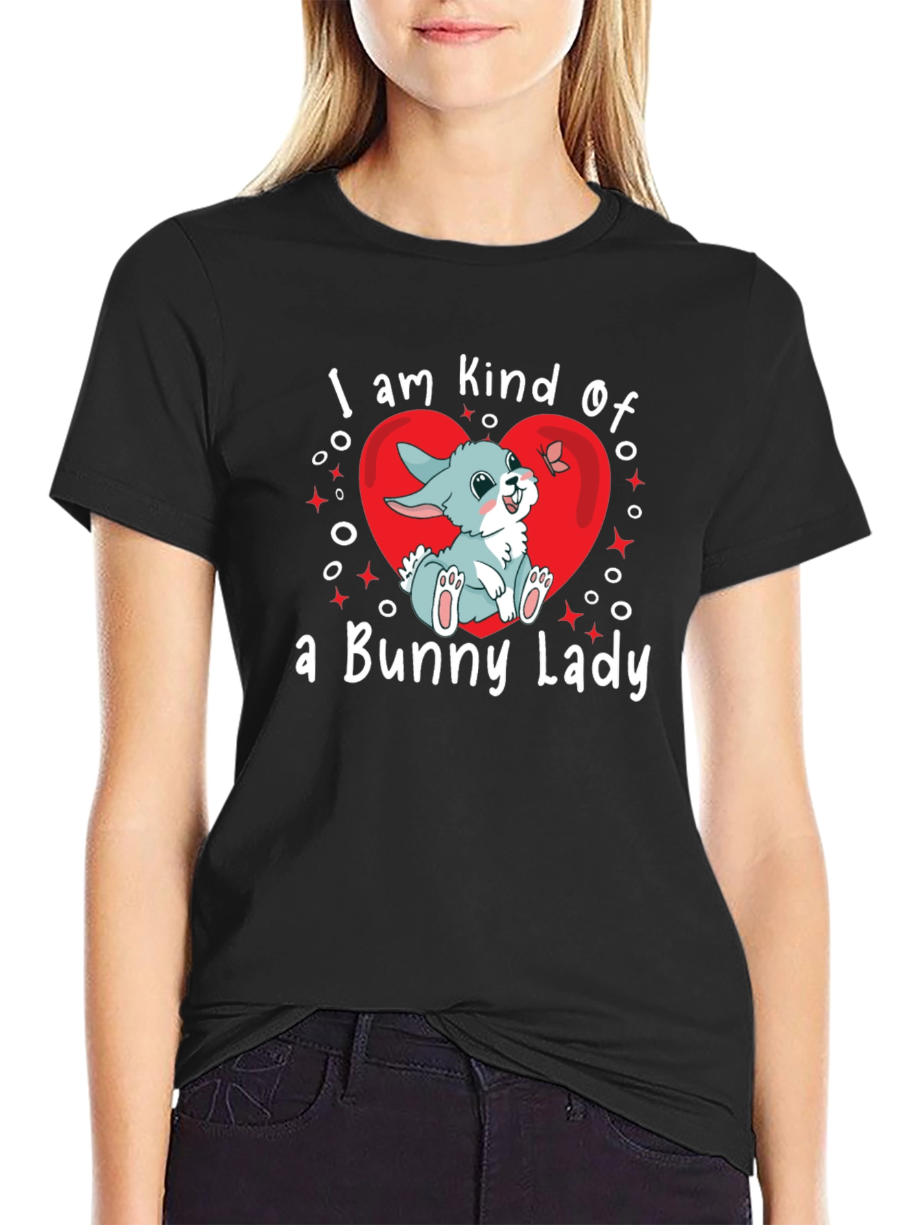 Bunny Lady T-Shirt - Cute Rabbit Graphic Tee