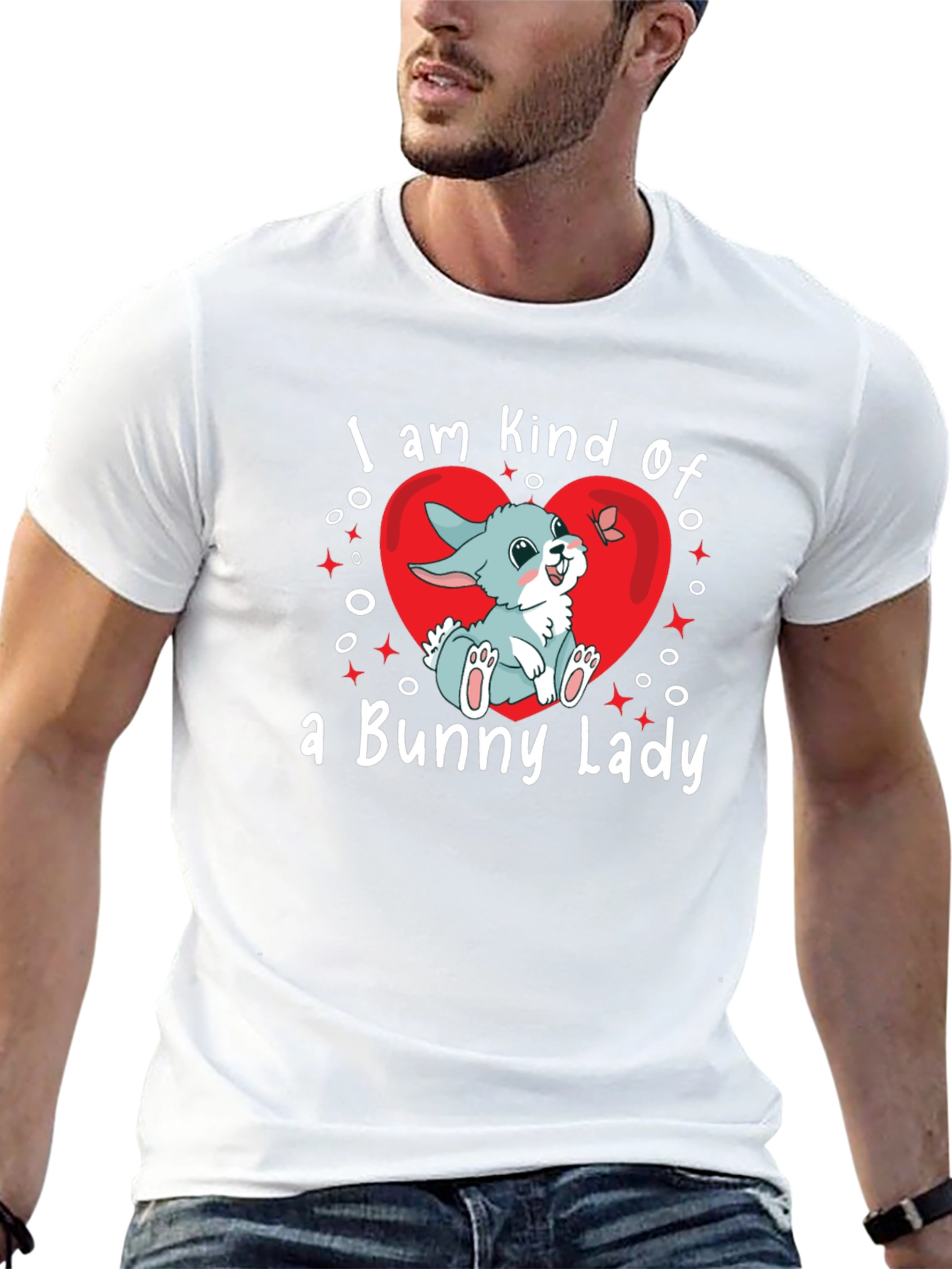 Bunny Lady T-Shirt - Cute Rabbit Graphic Tee