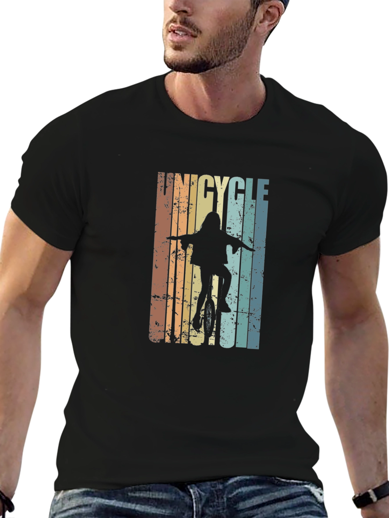 Unicycle Retro Graphic T-Shirt