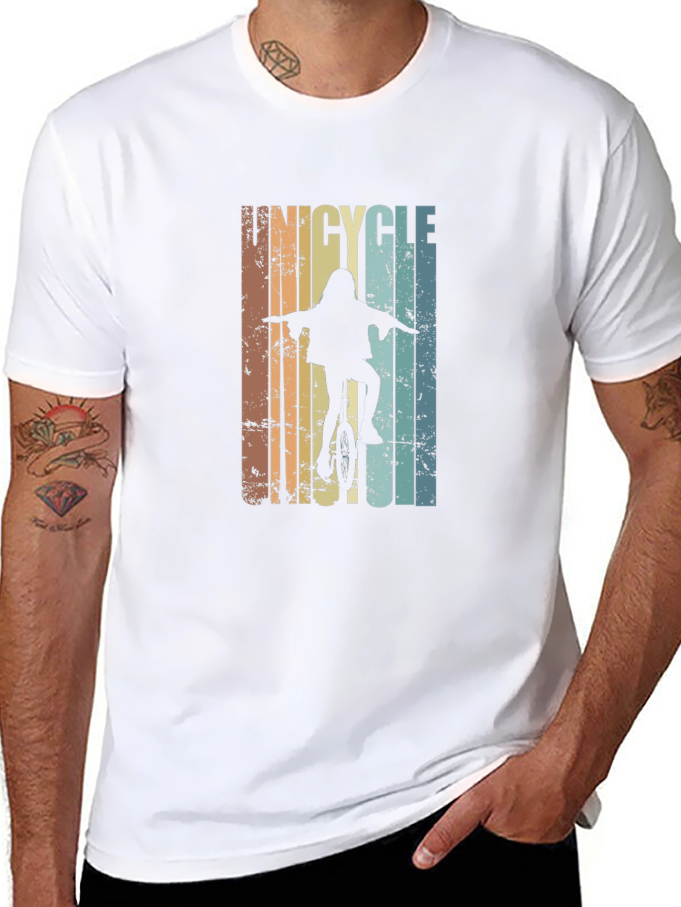 Unicycle Retro Graphic T-Shirt