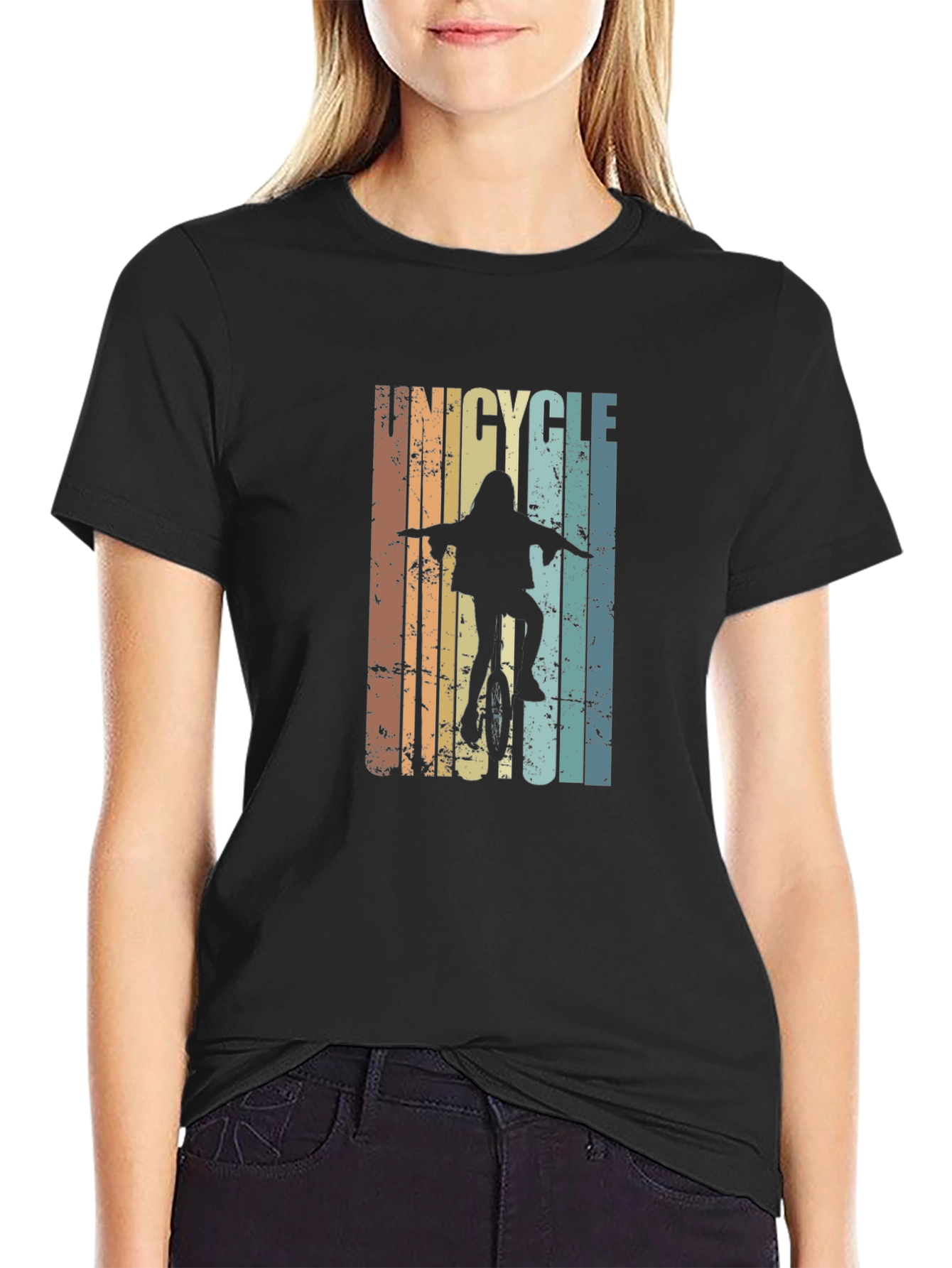 Unicycle Retro Graphic T-Shirt