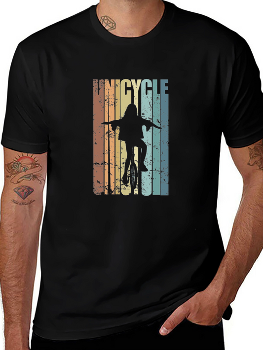 Unicycle Retro Graphic T-Shirt