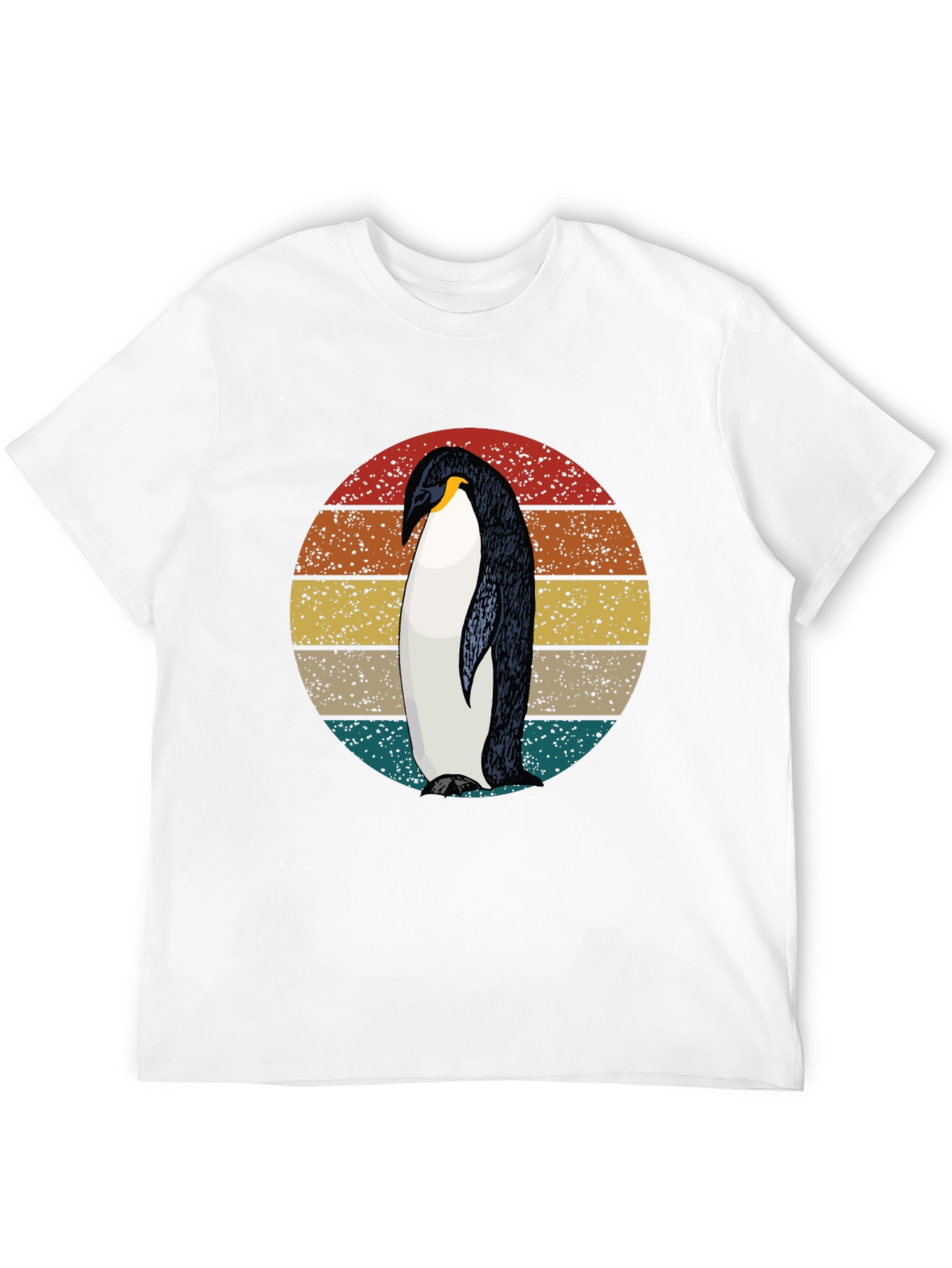 Retro Penguin Graphic Tee - Cool Black T-Shirt