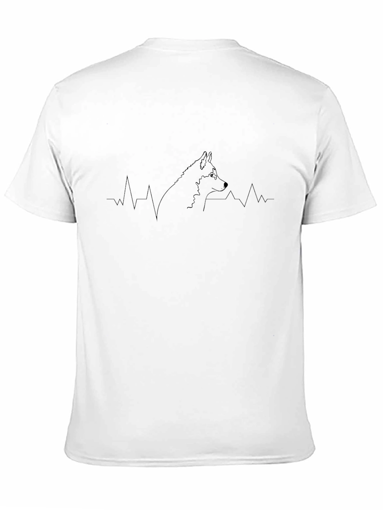 Black Husky Heartbeat Graphic Tee