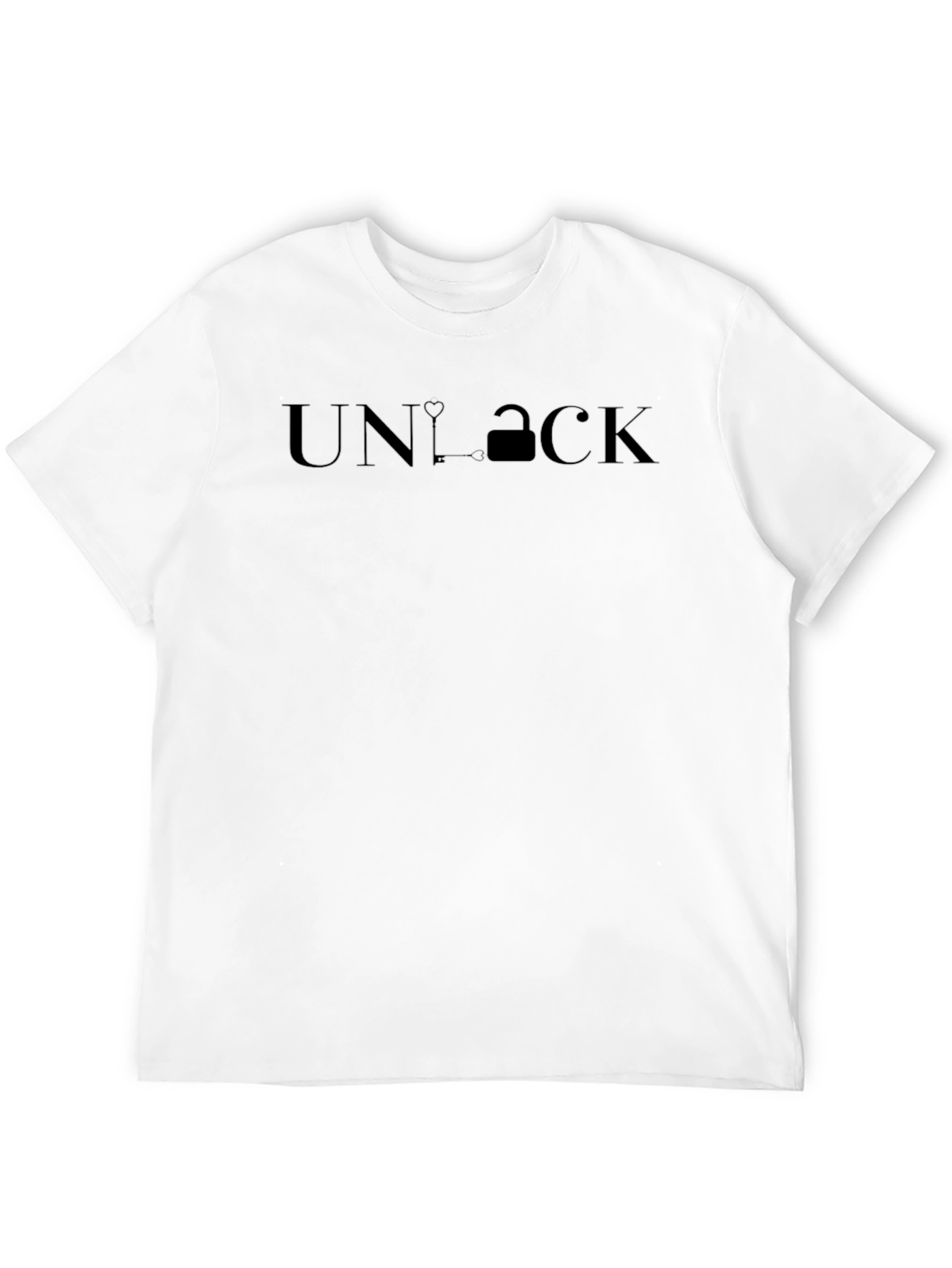 Unlock Black Graphic Tee - Stylish Casual Wear