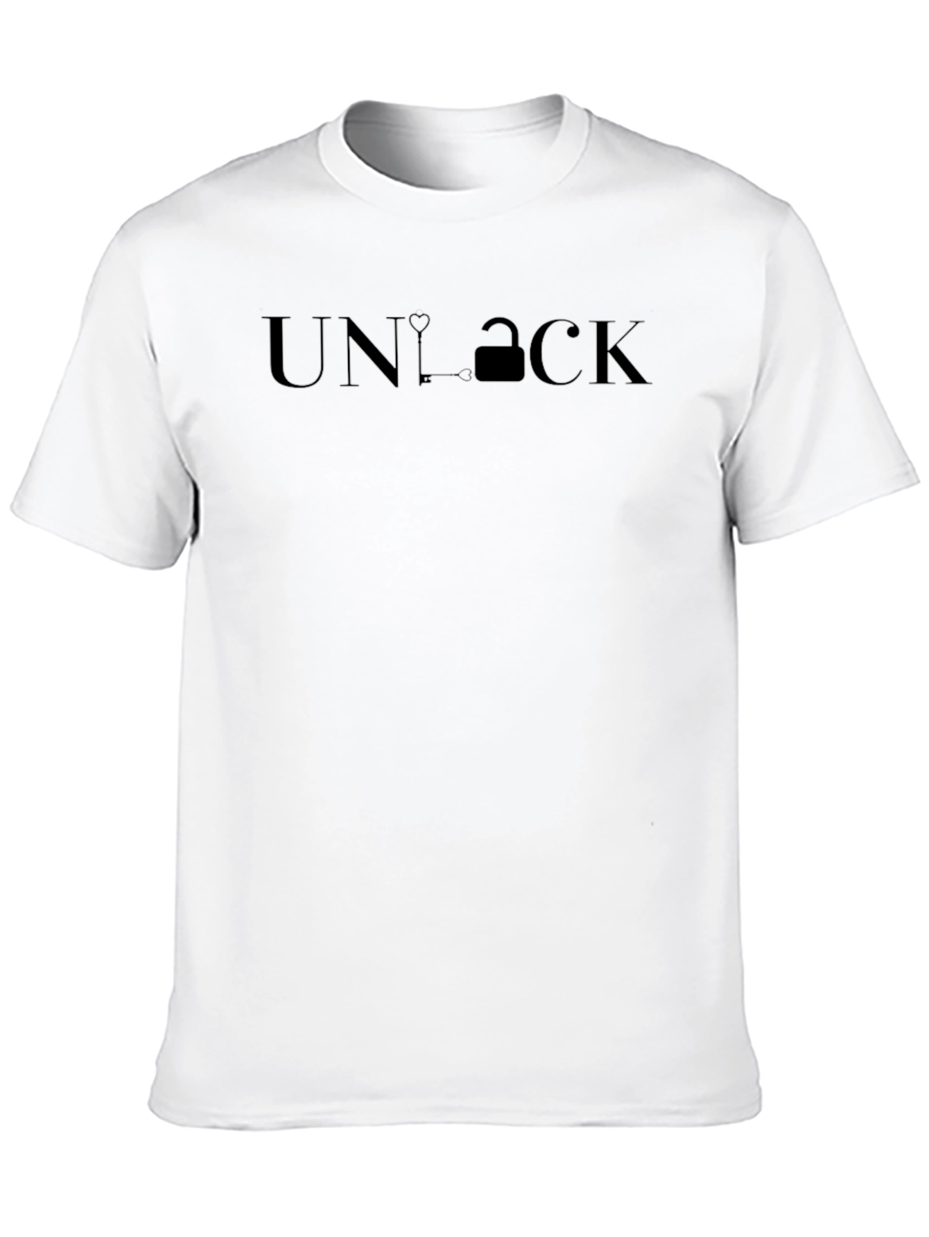 Unlock Black Graphic Tee - Stylish Casual Wear