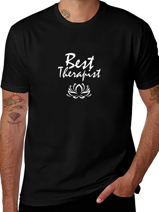 Best Therapist T-Shirt: Lotus Flower Design