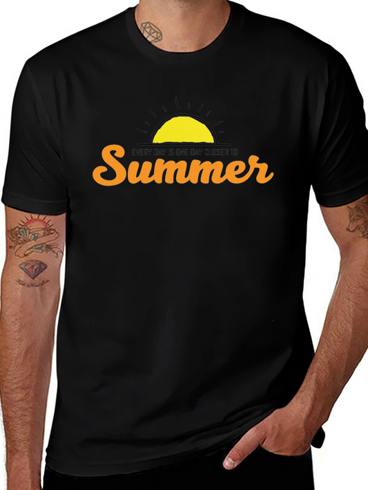Summer Graphic Print Crew Neck T-Shirt