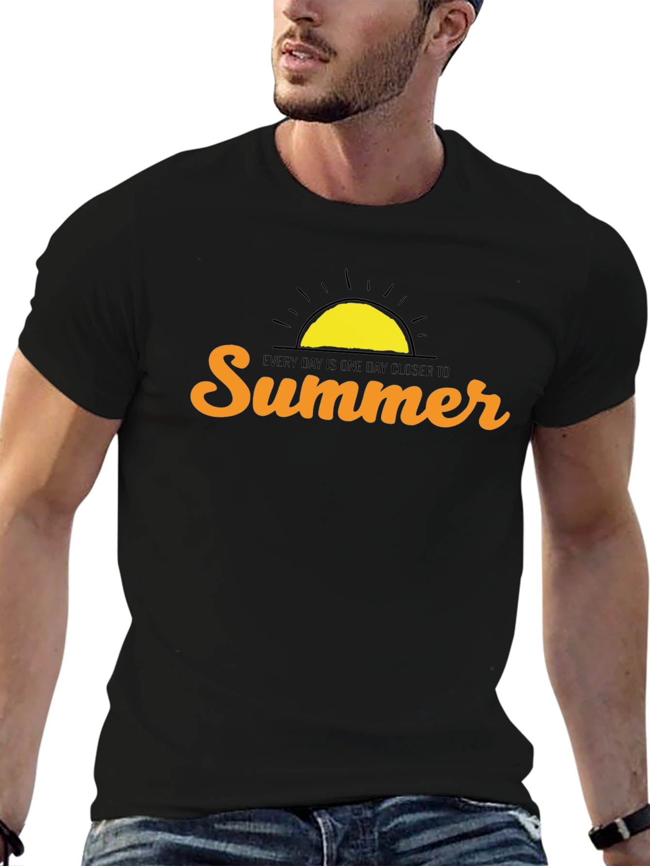 Summer Graphic Print Crew Neck T-Shirt