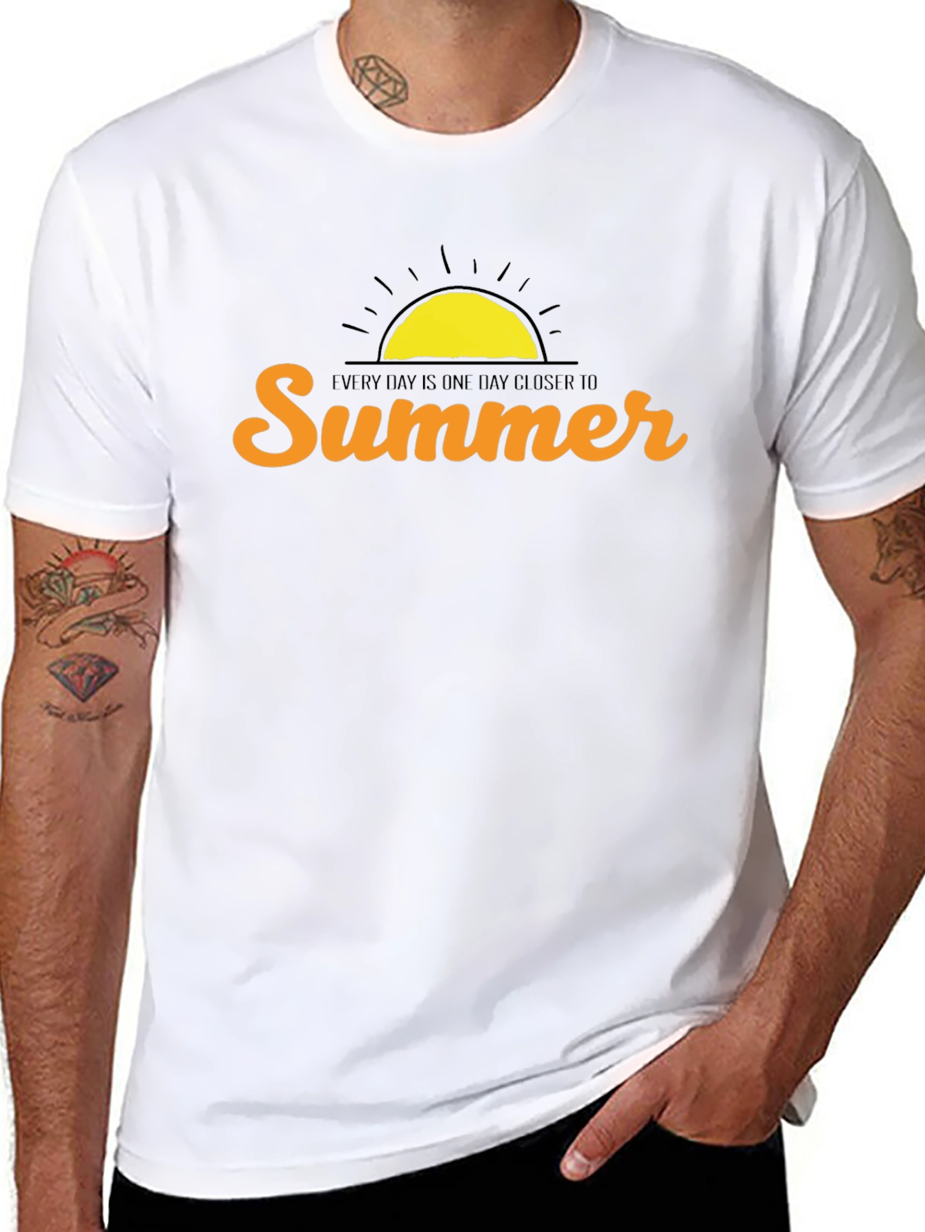 Summer Graphic Print Crew Neck T-Shirt