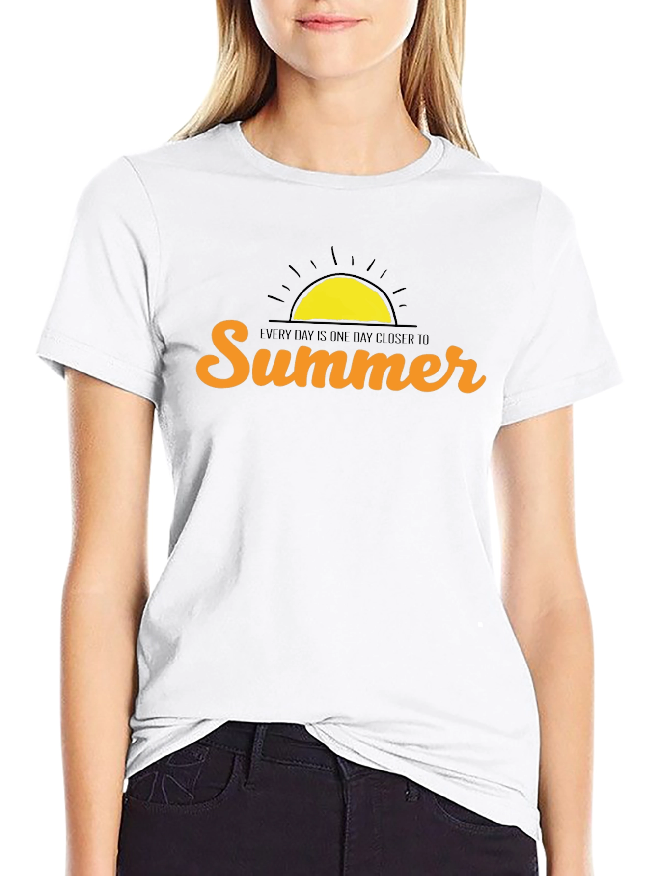 Summer Graphic Print Crew Neck T-Shirt