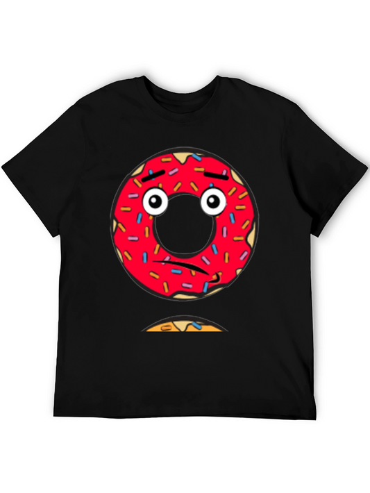 Sad Donut Graphic Tee - Mens Black T-Shirt