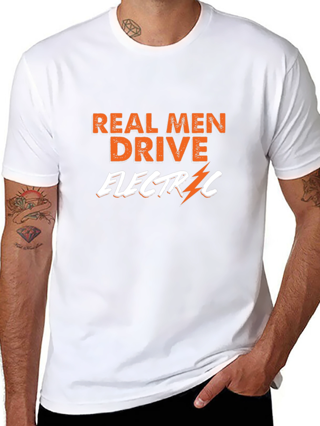 Real Men Drive Electric T-Shirt - Bold & Stylish