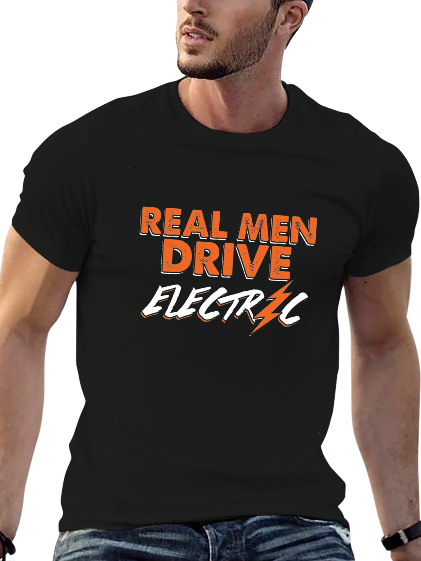 Real Men Drive Electric T-Shirt - Bold & Stylish