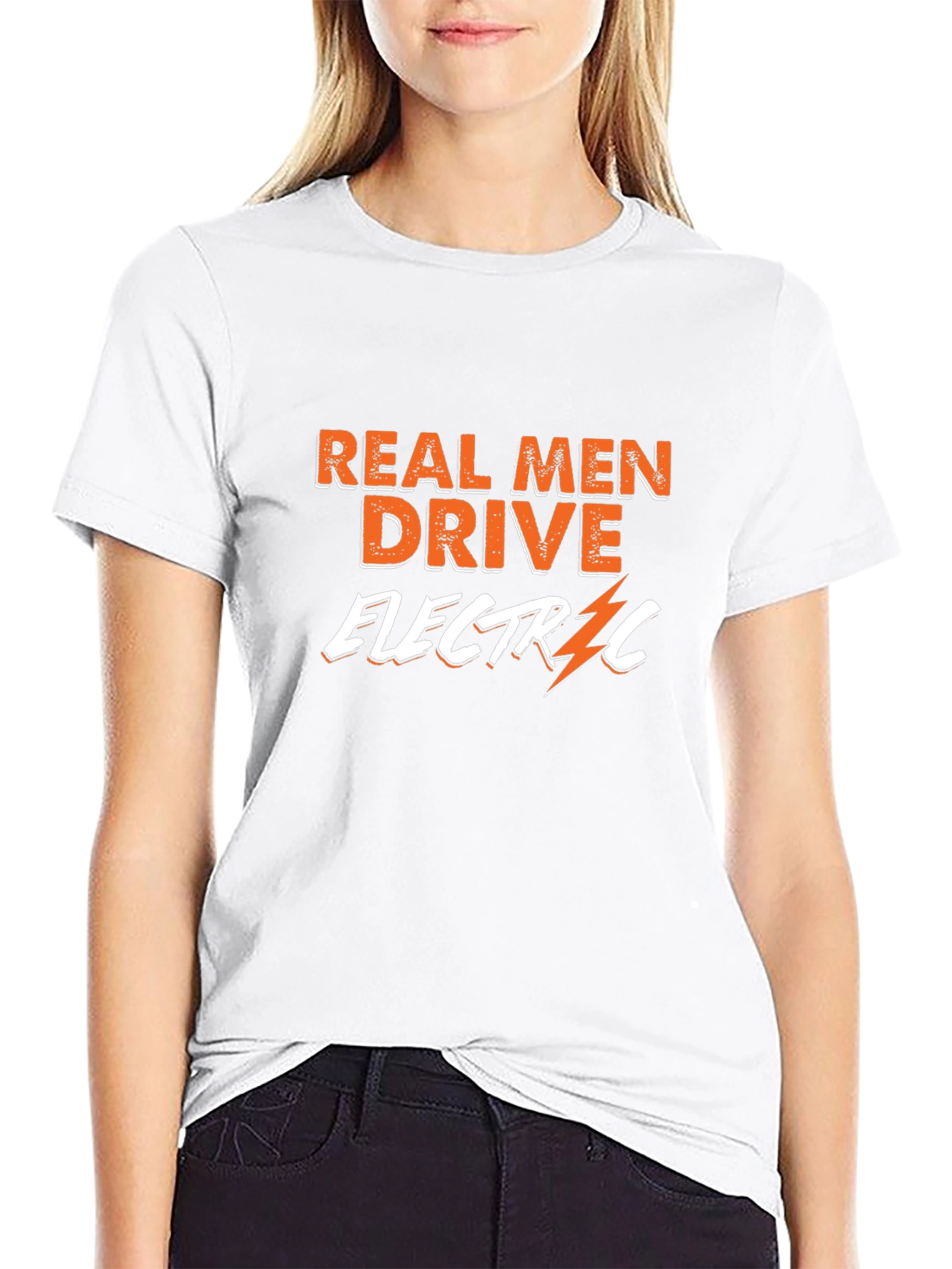 Real Men Drive Electric T-Shirt - Bold & Stylish