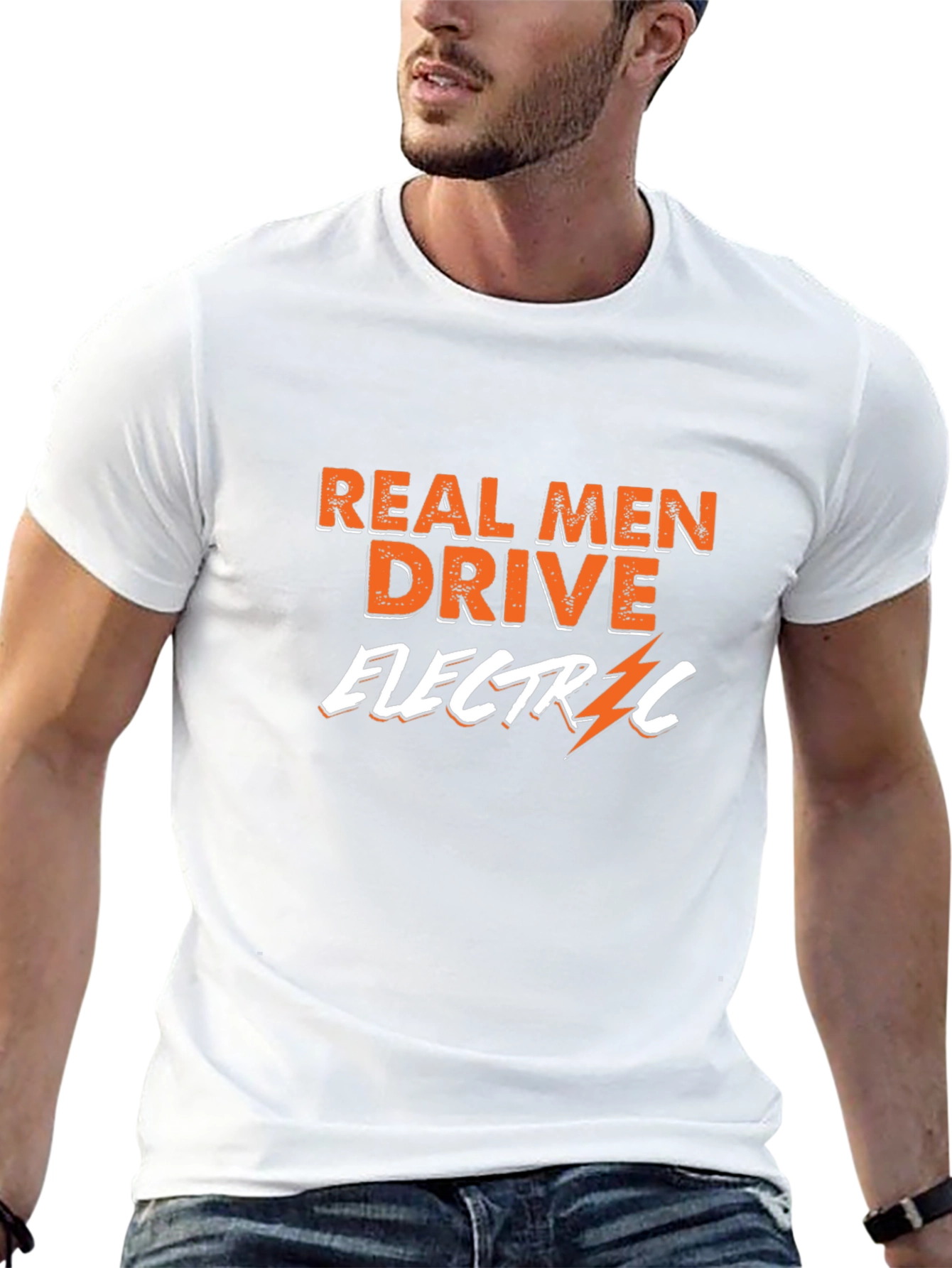Real Men Drive Electric T-Shirt - Bold & Stylish